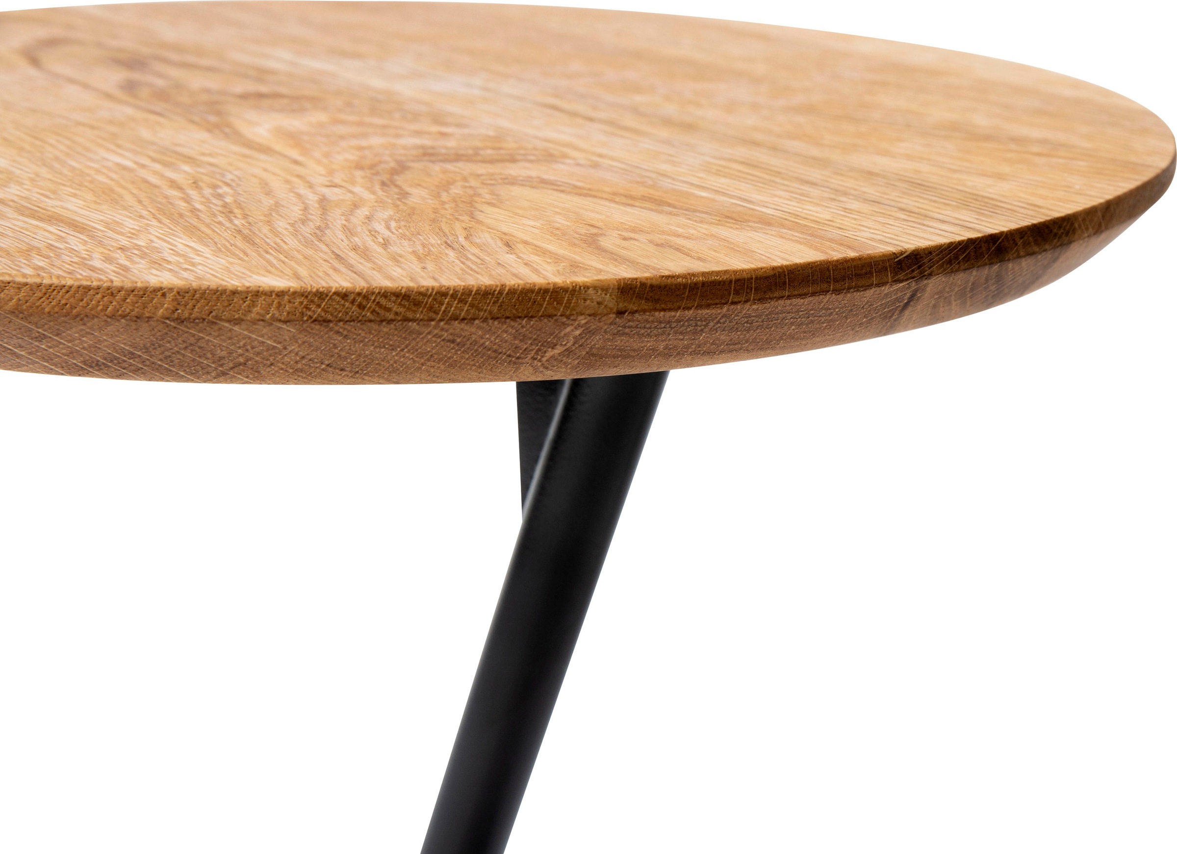 andas Couchtisch »Kurikka«, Tischplatte aus massiver Eiche, Gestell aus Metall