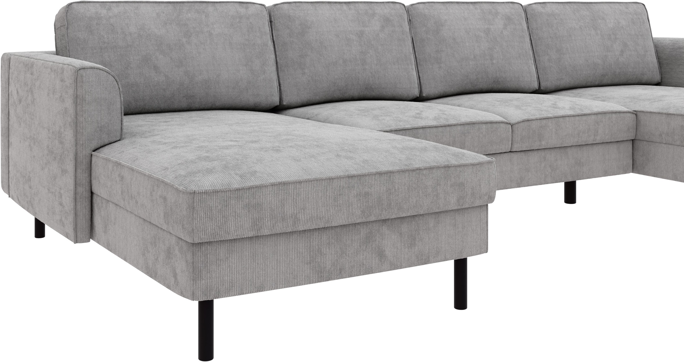 Home affaire Wohnlandschaft »Booster Couch wahlweise mit Schlaffunktion und Bettkasten-auch in Cord«, Sofa in U-Form, Breite 305 cm