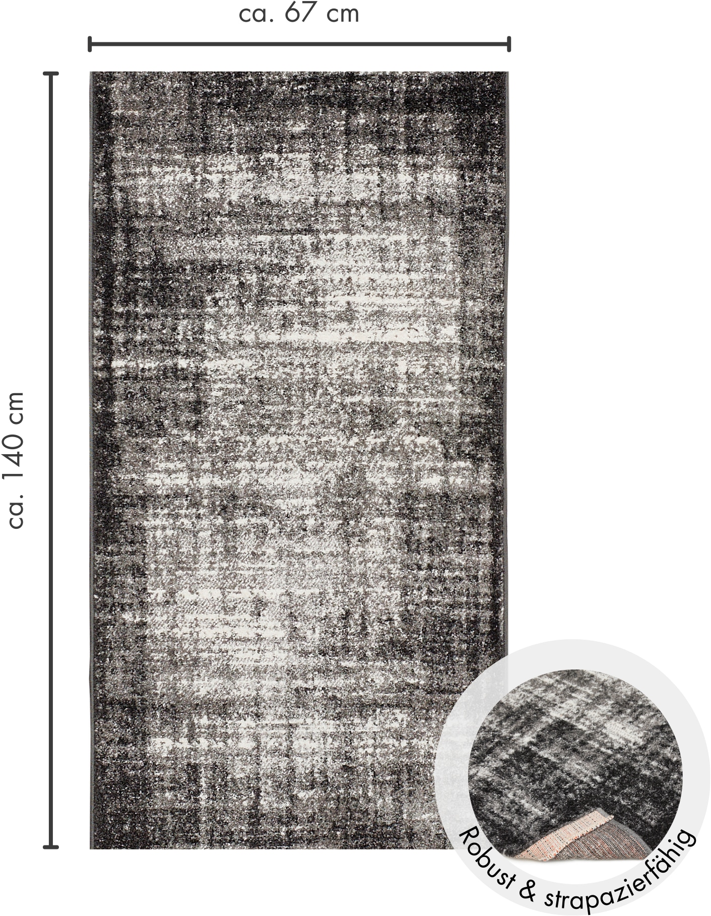 Andiamo Teppich »Campos«, rechteckig, 10 mm Höhe, Kurzflor, modernes Design, Wohnzimmer