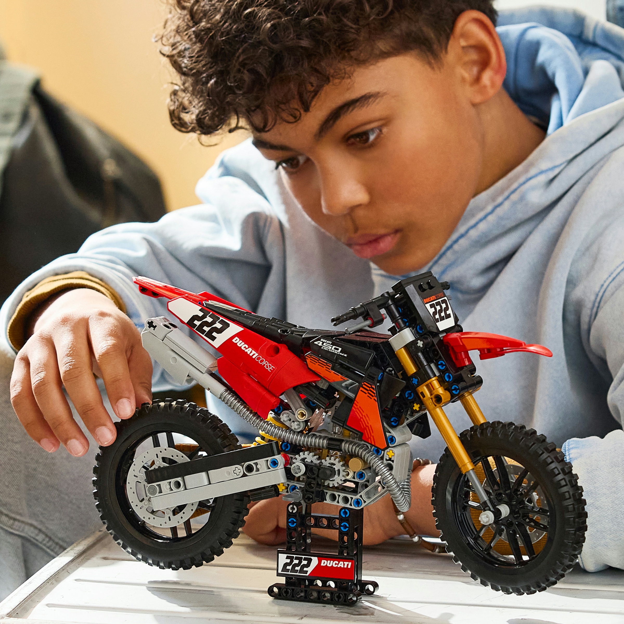 LEGO® Konstruktionsspielsteine »Ducati Desmo450 MX Factory Motorrad (42238), LEGO Technic« Made in Europe