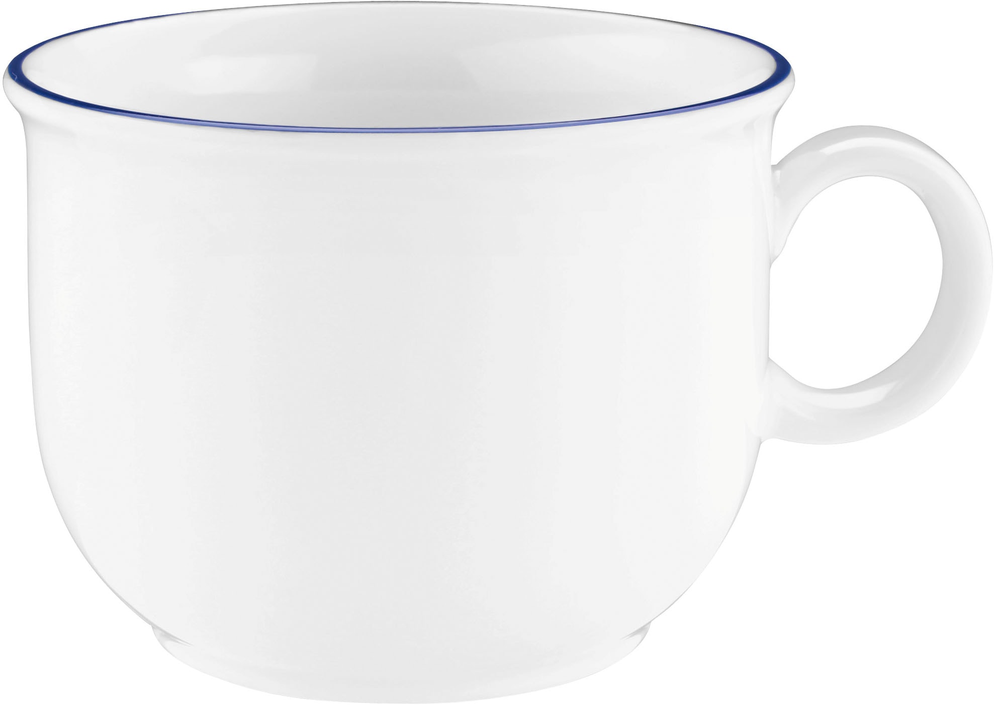 Seltmann Weiden Kaffeeservice »Geschirr-Set, Service Compact Blaurand«, (Set, 18 tlg.), Teller, Tassen, Untertassen, Made in Germany, 18 Teile, für 6 Personen