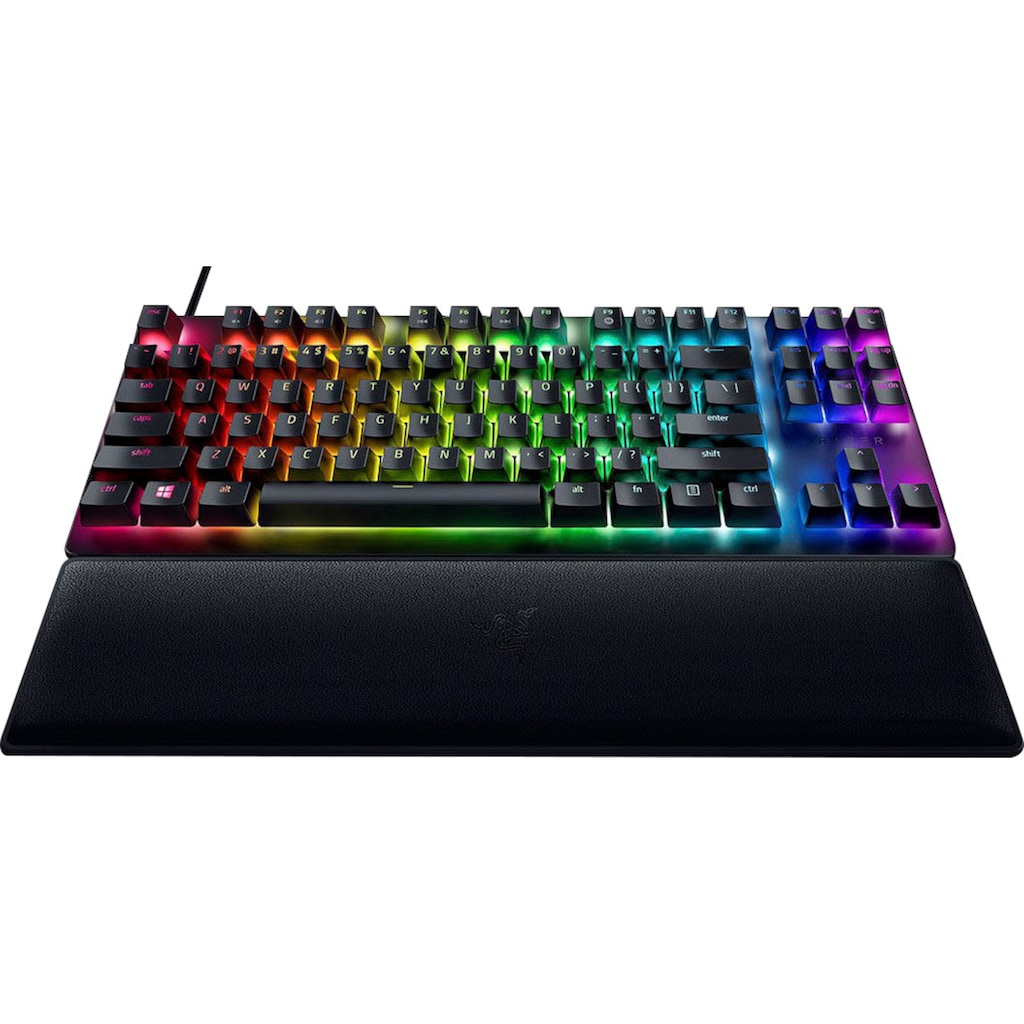 RAZER Gaming-Tastatur »Huntsman V2 Tenkeyless - Klickend optischer Switch«, (Fn-Tasten-Multimedia-Tasten-Handgelenkauflage)