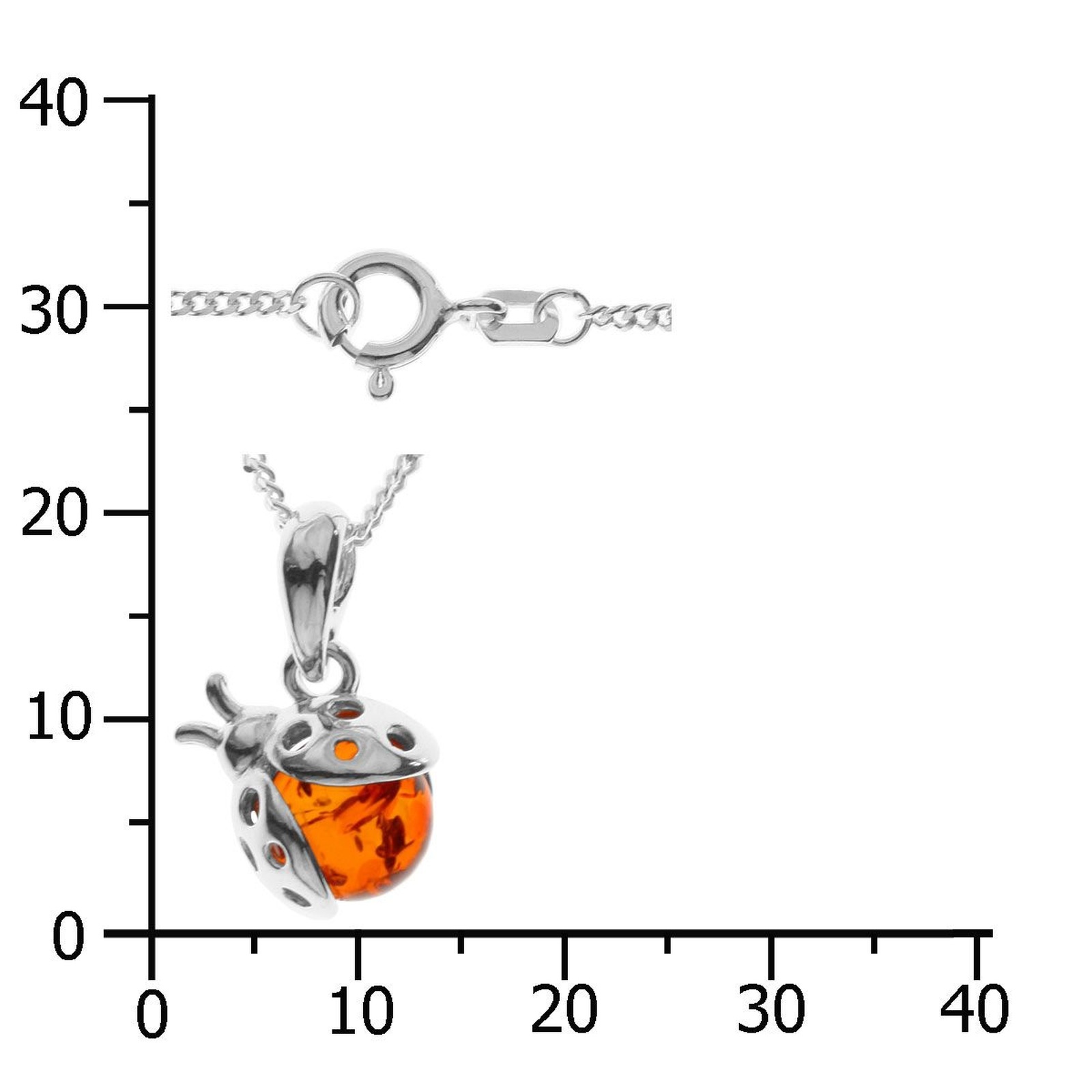 OSTSEE-SCHMUCK Kette mit Anhänger »Ostsee-Schmuck Kette mit Anhänger Marienkäfer«