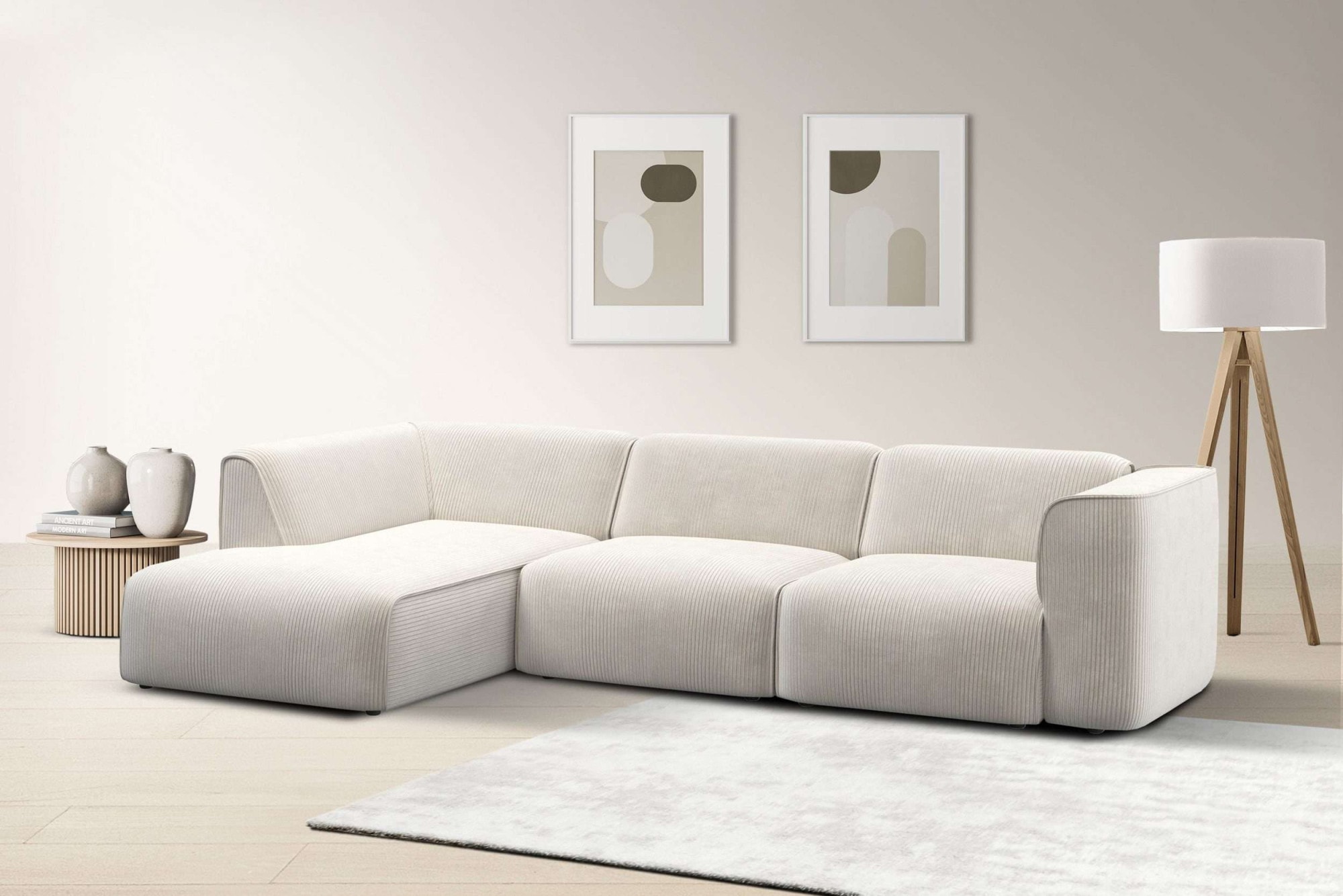 RAUM.ID Ecksofa »Merid L-Form, jederzeit durch Module erweiterbar, B/T/H: 2 günstig online kaufen