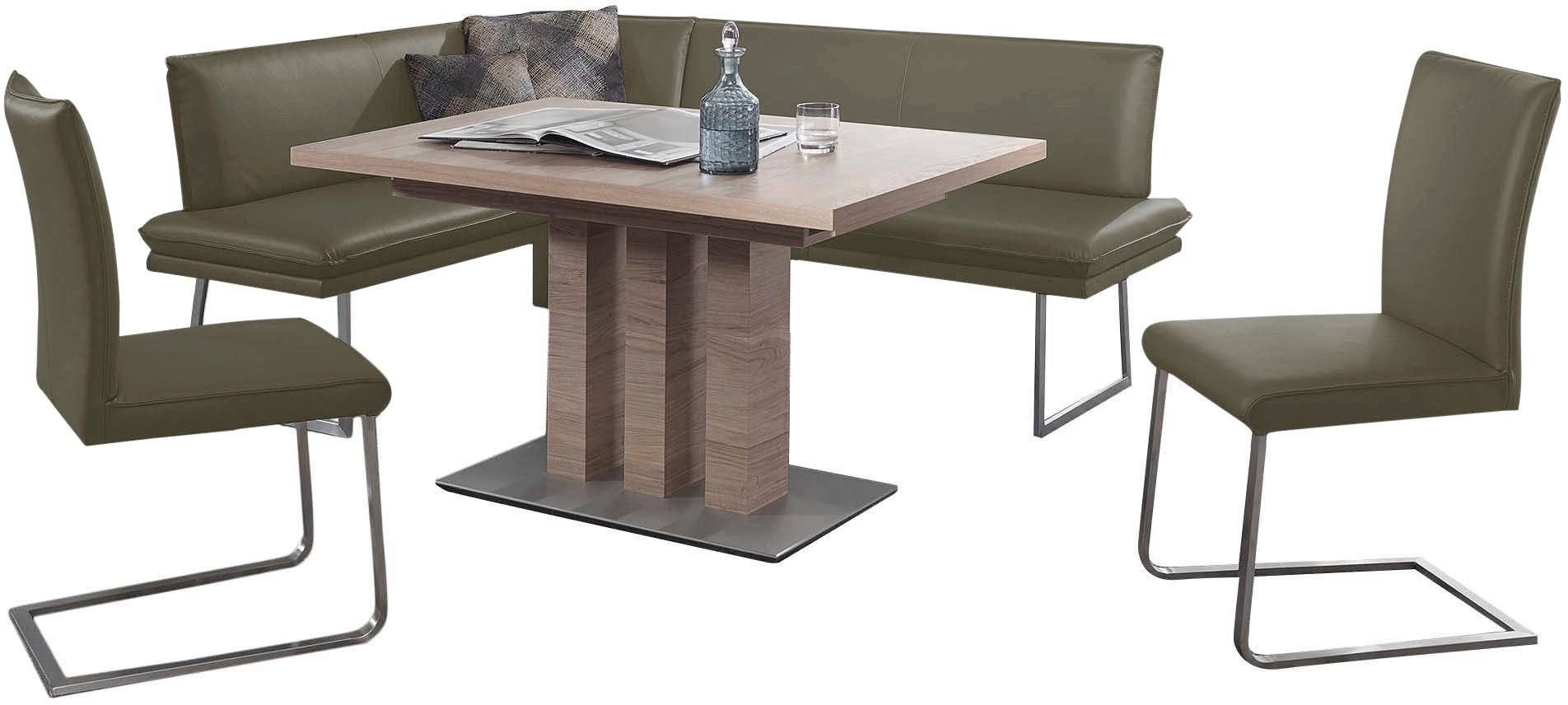 K+W Komfort & Wohnen Essgruppe »Santos III« 4 Stk. tlg. gepolsterte Eckbank günstig online kaufen