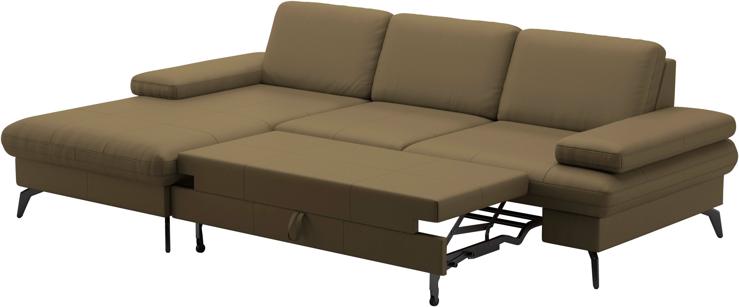 sit&more Ecksofa »Morris L-Form, inkl. Sitztiefenverstellung«, wahlweise mit Armteilverstellung, Bettfunktion & Bettkasten
