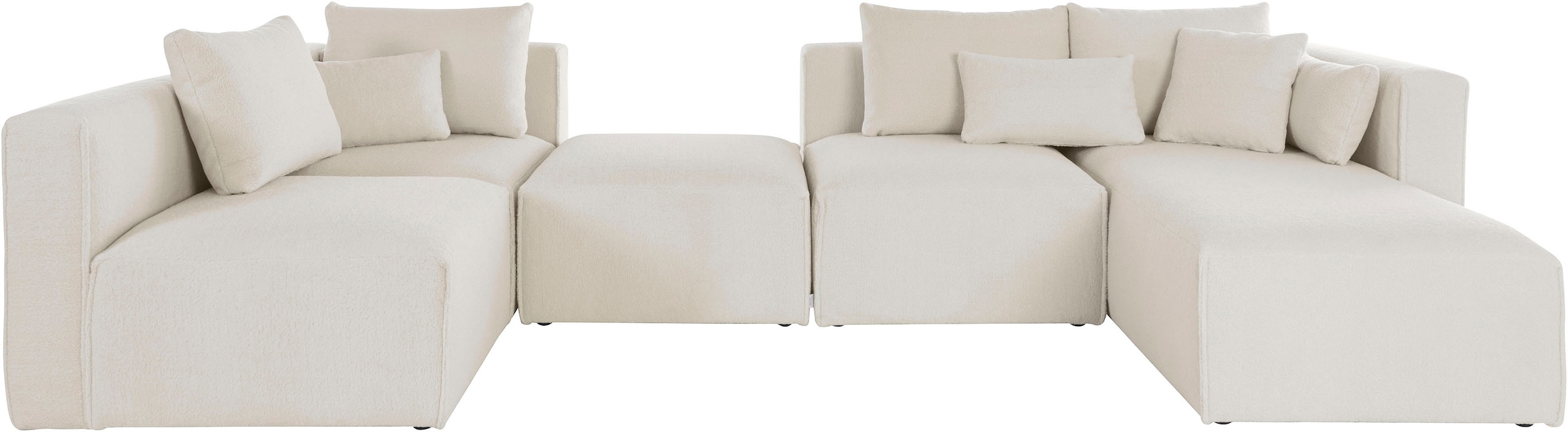 Guido Maria Kretschmer Home&Living Wohnlandschaft »Comfine U-Form«, zusammengesetzt aus Modulen, in 3 Stoffen und vielen Farben