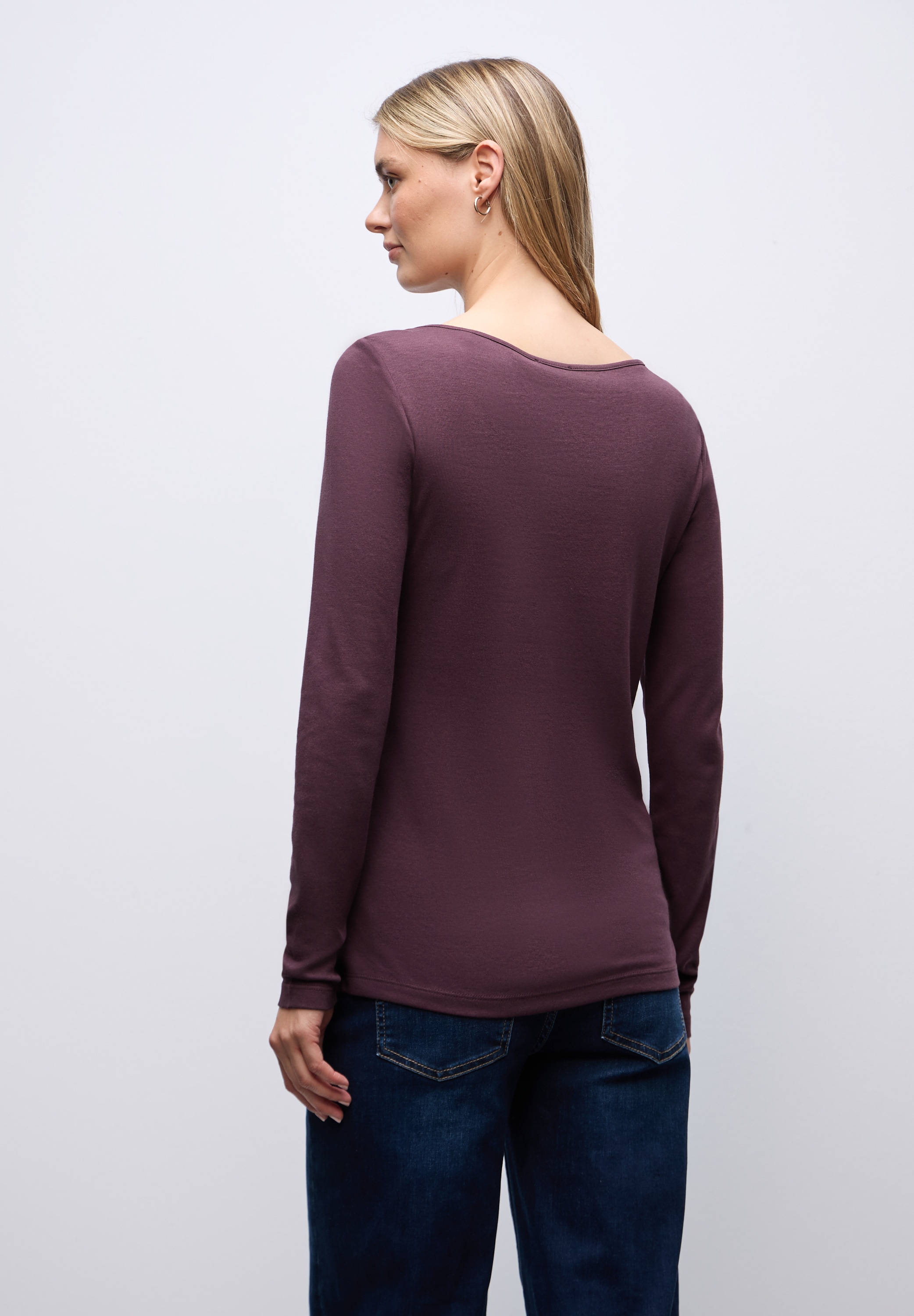 STREET ONE Langarmshirt »Style Lanea« mit U-Boot Ausschnitt