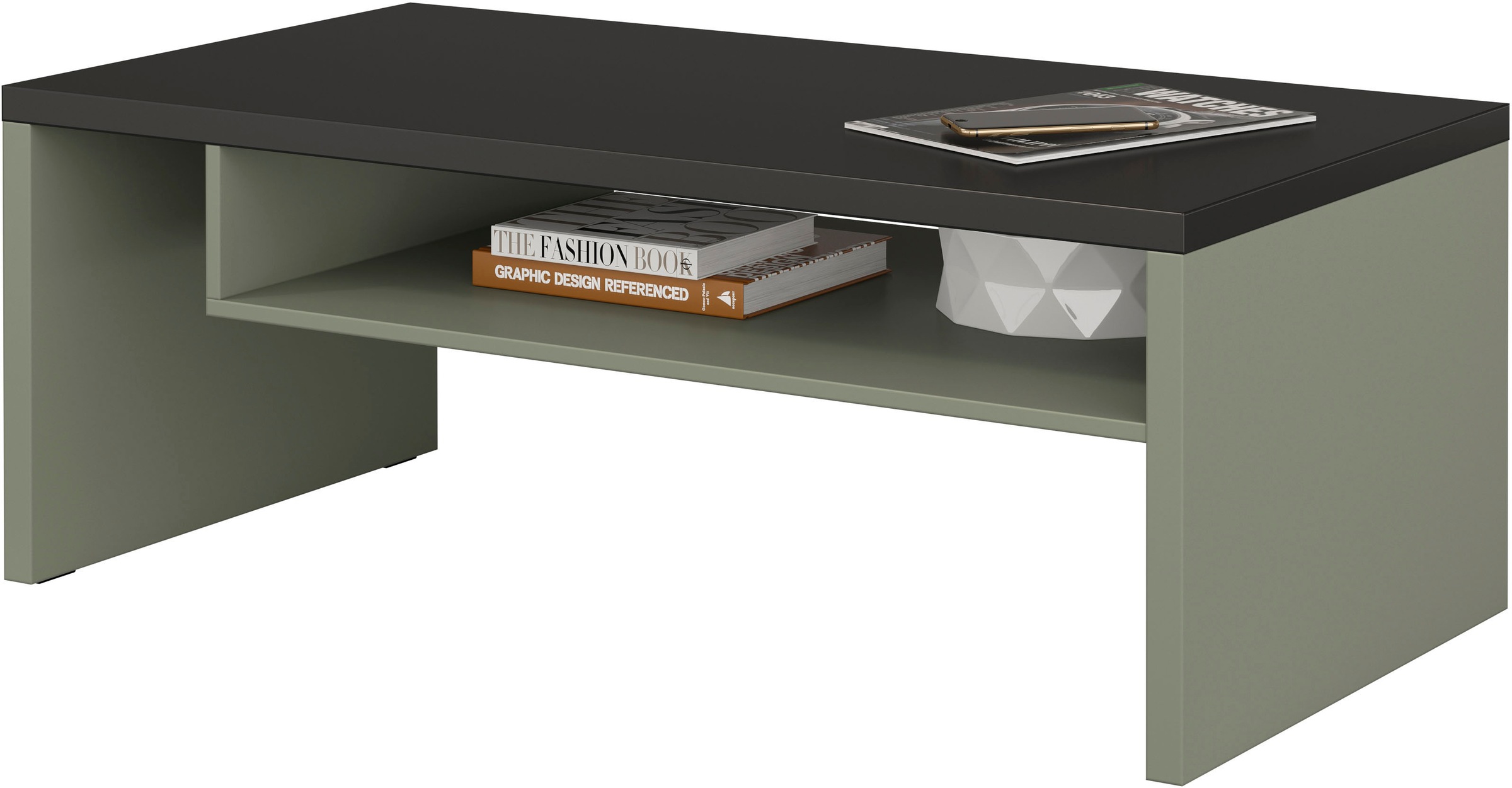 INOSIGN Couchtisch »Cross, Breite 120 cm, moderner Sofatisch für Wohnzimmer«, Tisch mit offenem Fachboden