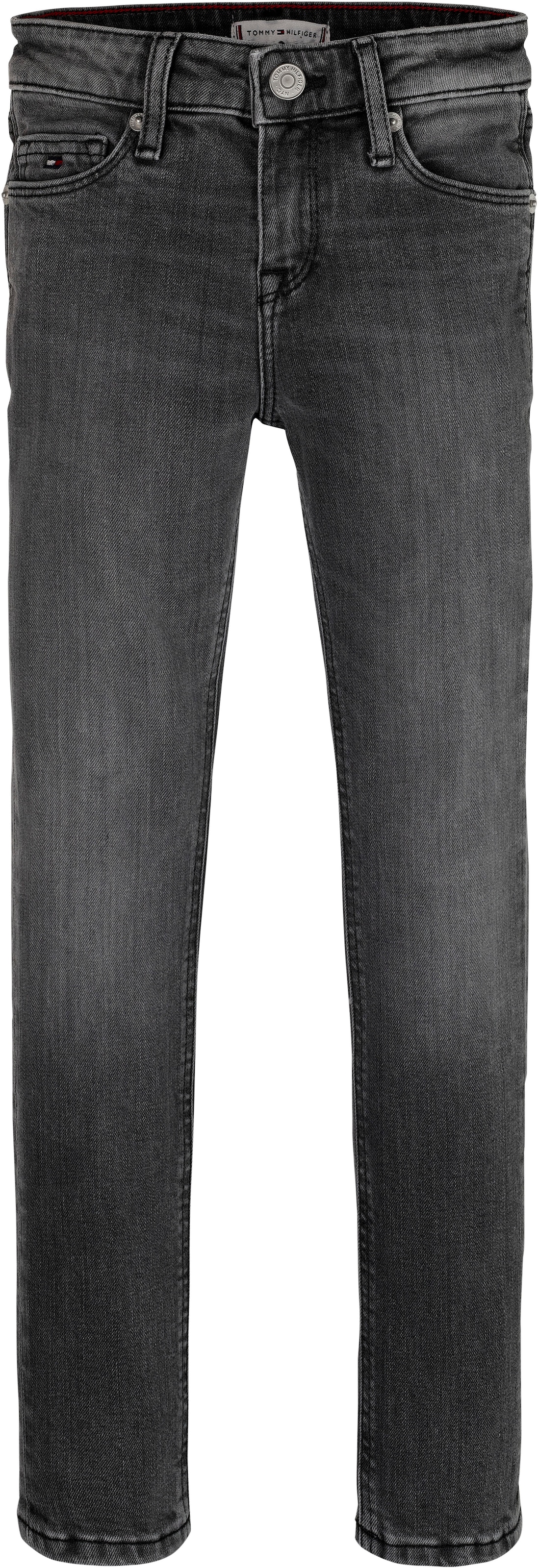 Tommy Hilfiger Skinny-fit-Jeans »NORA SKINNY MID GREY WASH DENIM«, Kinder bis 16 Jahre mit Logoprägung