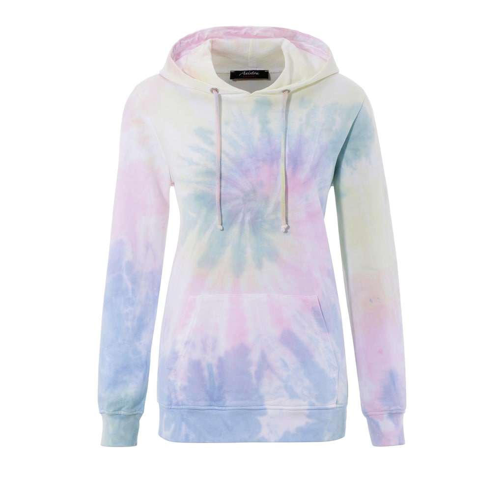 Aniston CASUAL Sweatshirt, mit pastellfarbenen Batik-Druck
