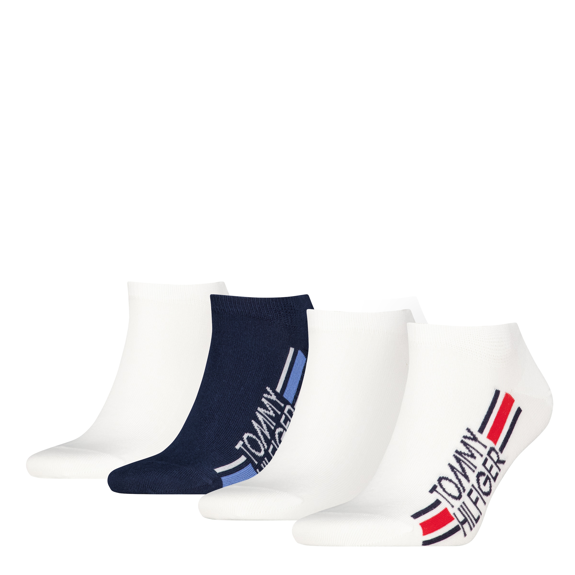 Tommy Hilfiger Sneakersocken »TH MEN SNEAKER 4P LOGO STRIPE ECOM« 4 Paar, 