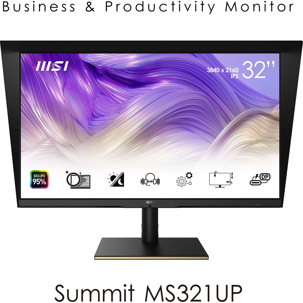 MSI LED-Monitor »Summit MS321UP«, 81 cm/32 Zoll, 3840 x 2160 px, 4K Ultra HD, 4 ms Reaktionszeit, 60 Hz