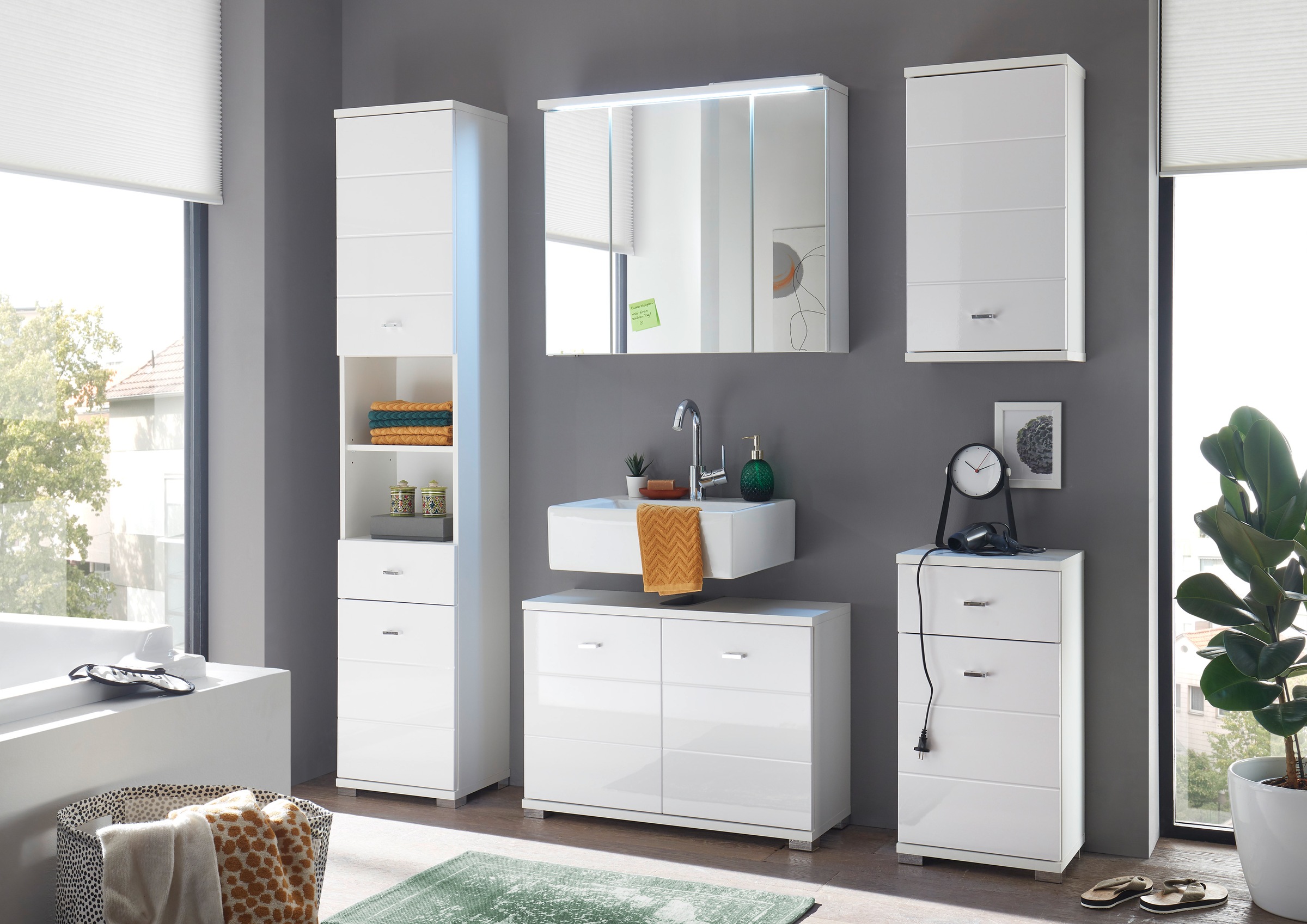 BASIC by Balculina Badmöbel-Set »Pool« 5 Stk. tlg.