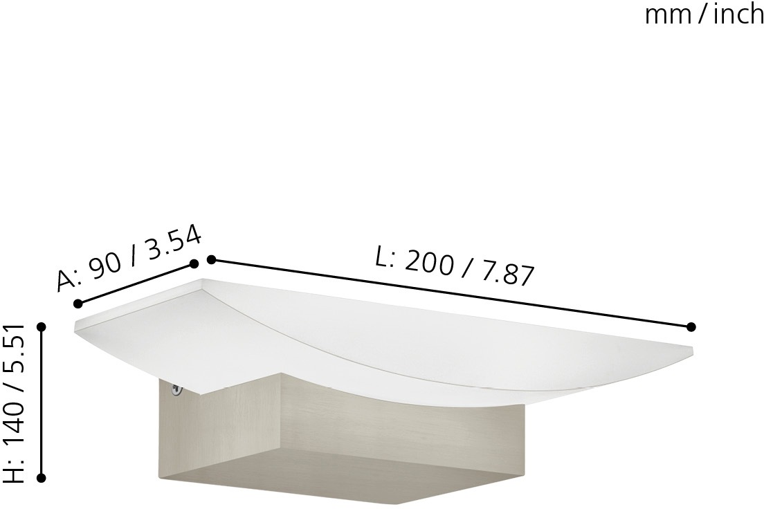 EGLO Wandleuchte »METRASS«, 1 flammig, Leuchtmittel LED-Board   LED fest in günstig online kaufen