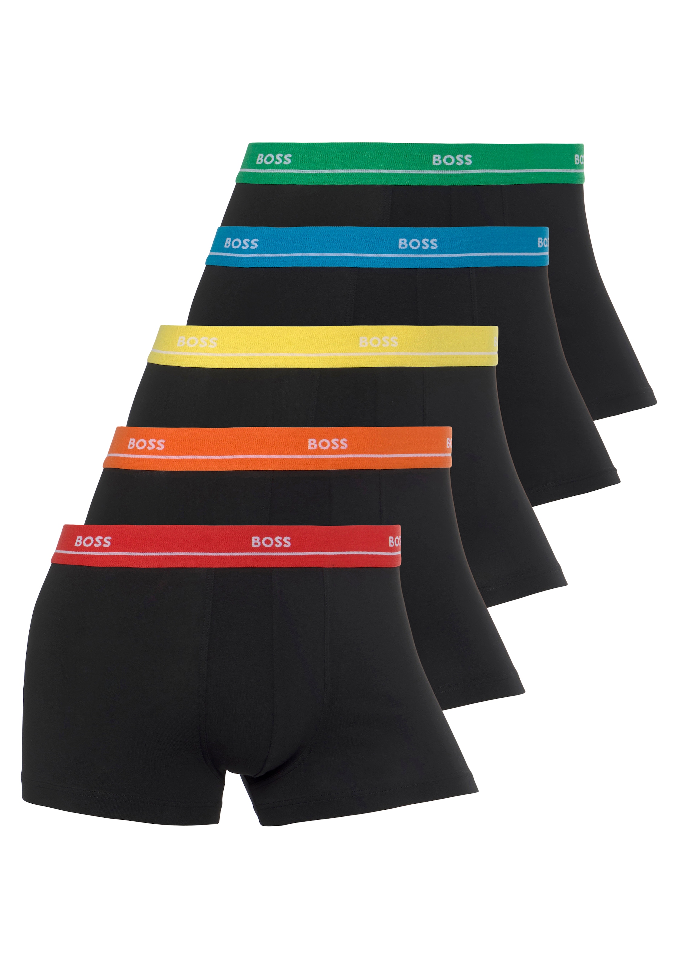 BOSS Boxershorts, (Packung, 5 St., 5er-Pack), mit Logoschriftzug