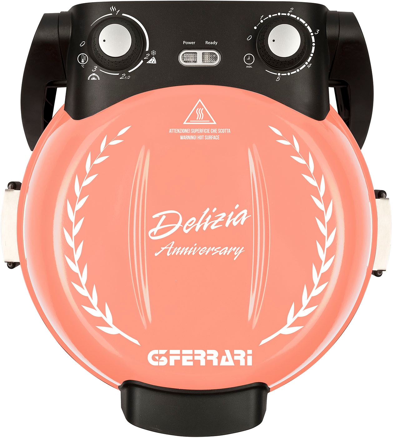 G3Ferrari Pizzaofen »G3Ferrari Delizia G1017715 coral passion - Special Edition«, bis 400°C mit feuerfestem Wende-Pizzastein