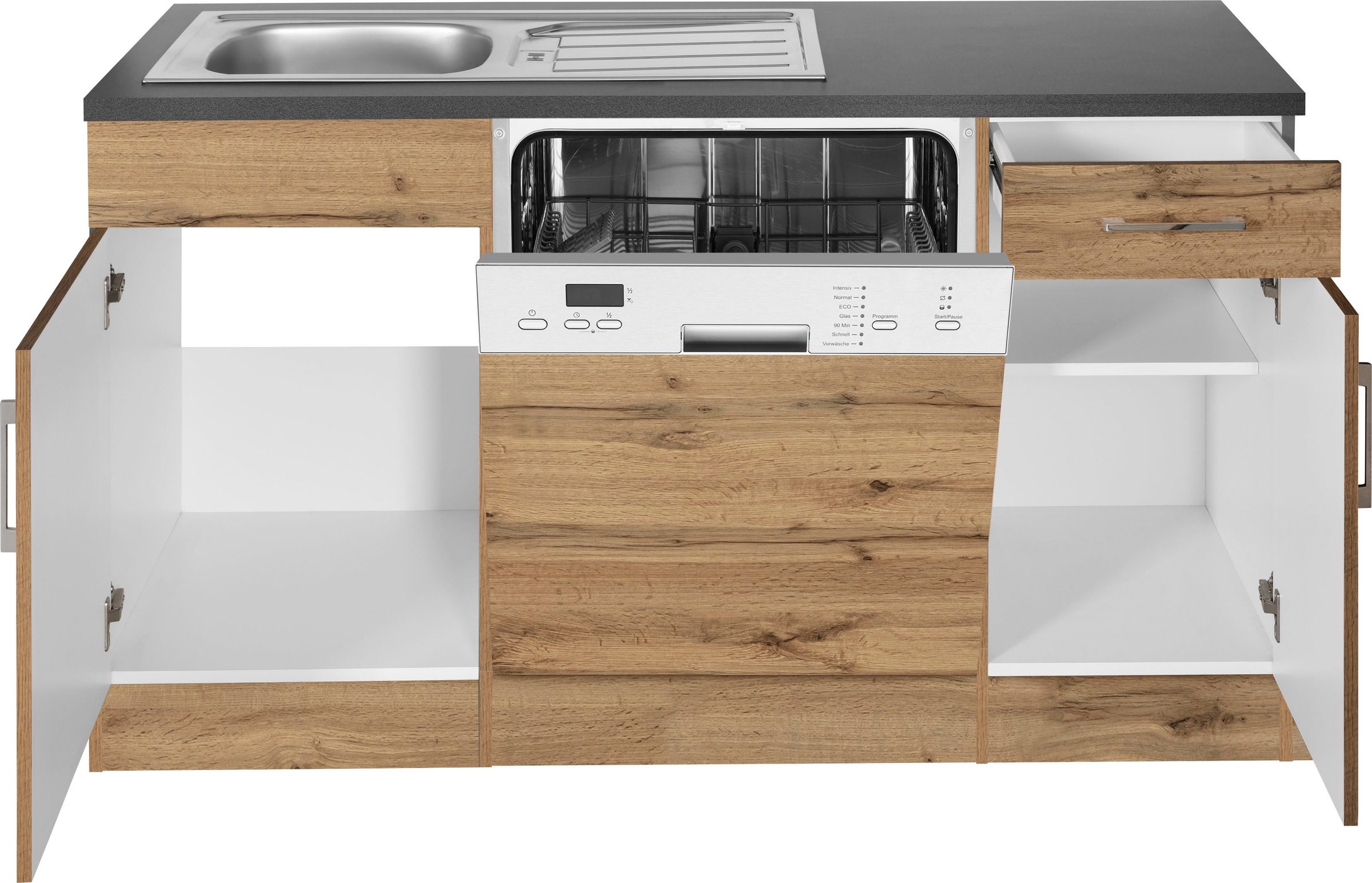 KOCHSTATION Winkelküche »KS-Colmar«, mit E-Geräten, Stellbreite 210/240 cm