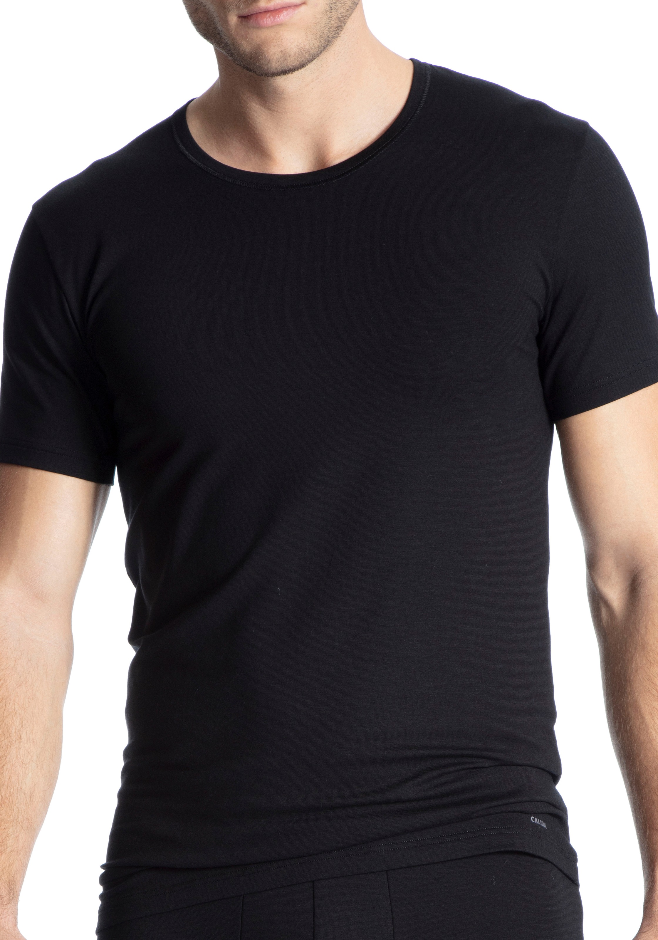 CALIDA Kurzarmshirt »Cotton Code«, Rundhals-Shirt, moderner Schnitt