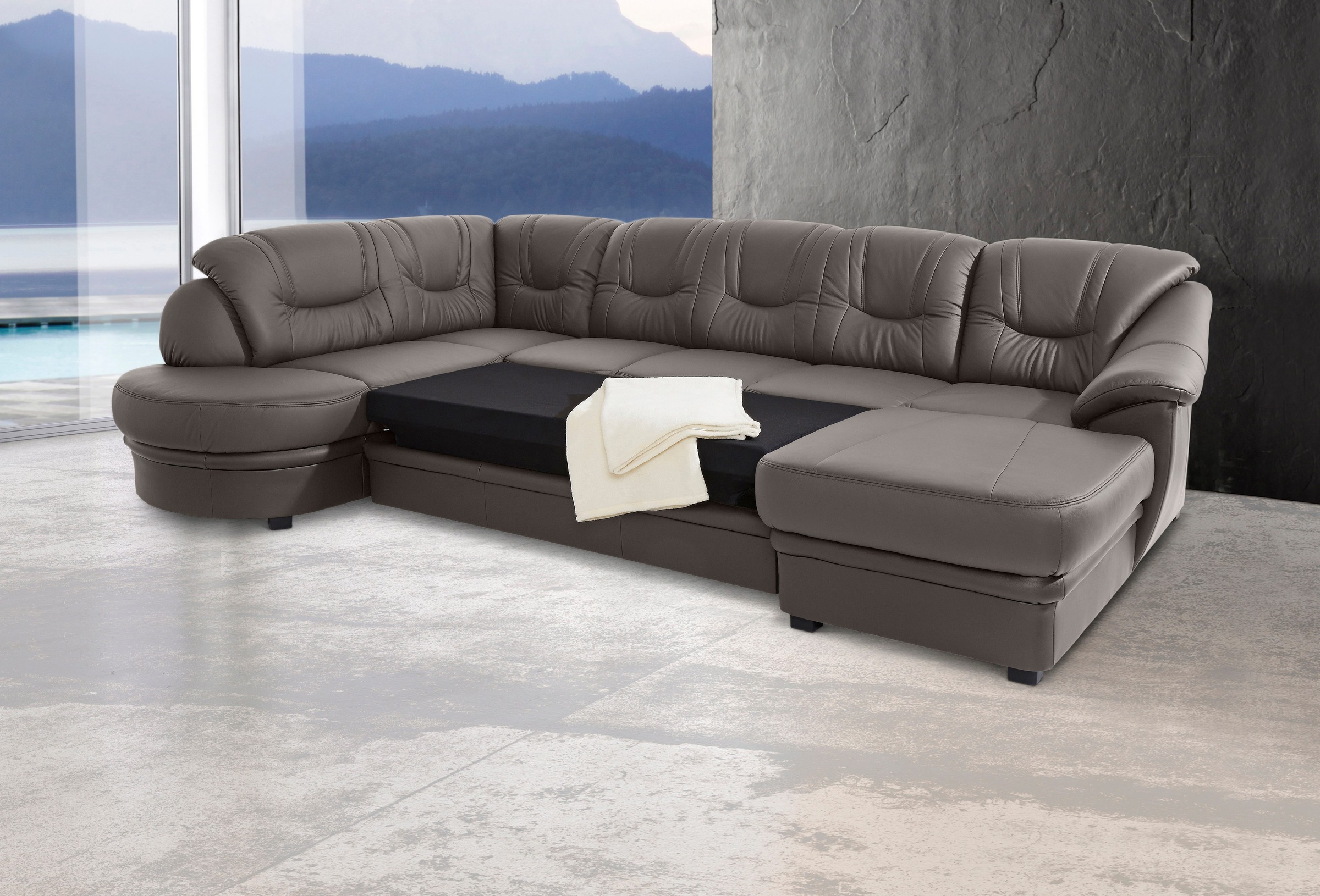 sit&more Wohnlandschaft "Savoni U-Form", wahlweise mit Bettfunktion günstig online kaufen