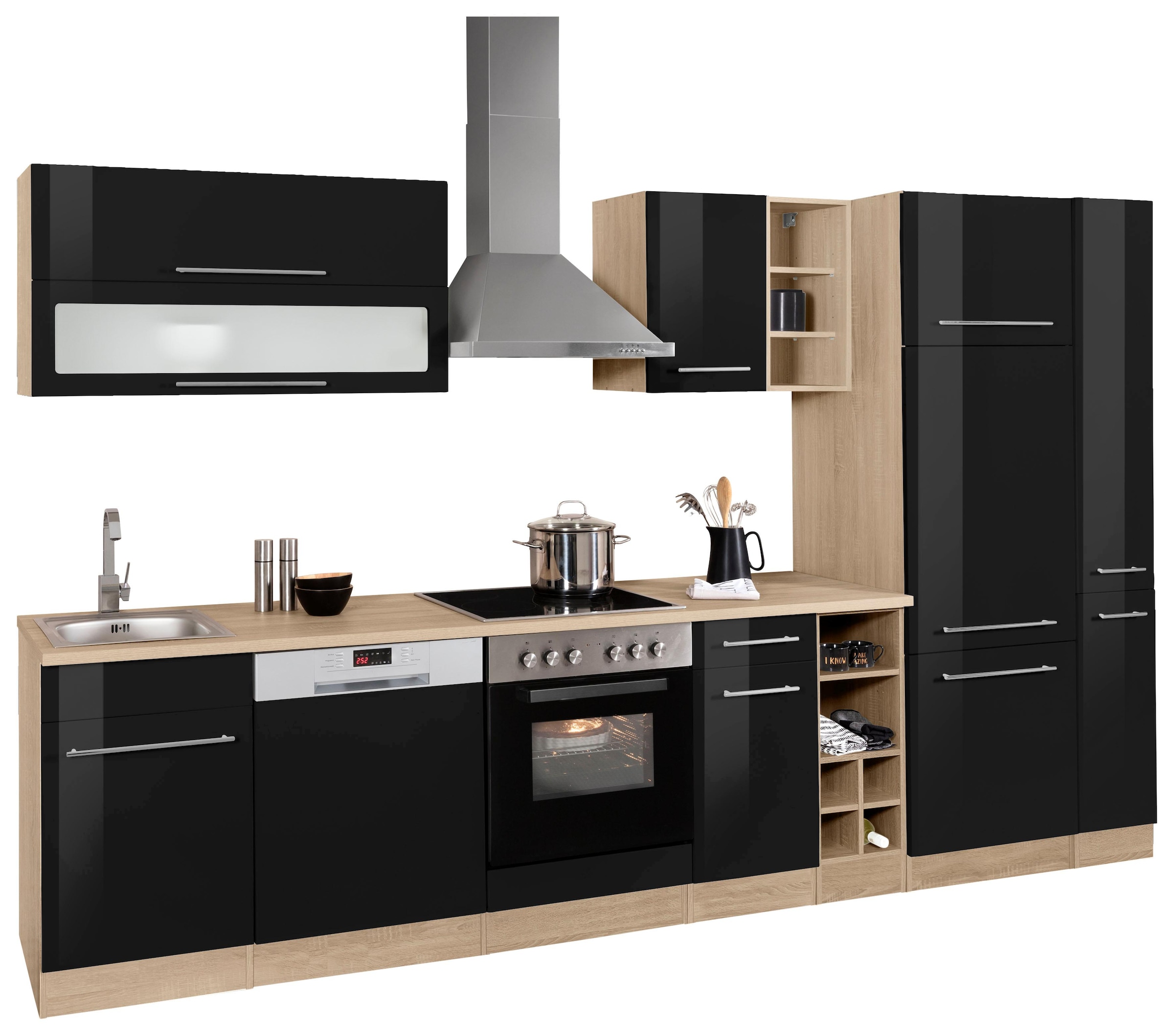 KOCHSTATION Küchenzeile »KS-Eton«, ohne E-Geräte, Breite 330 cm