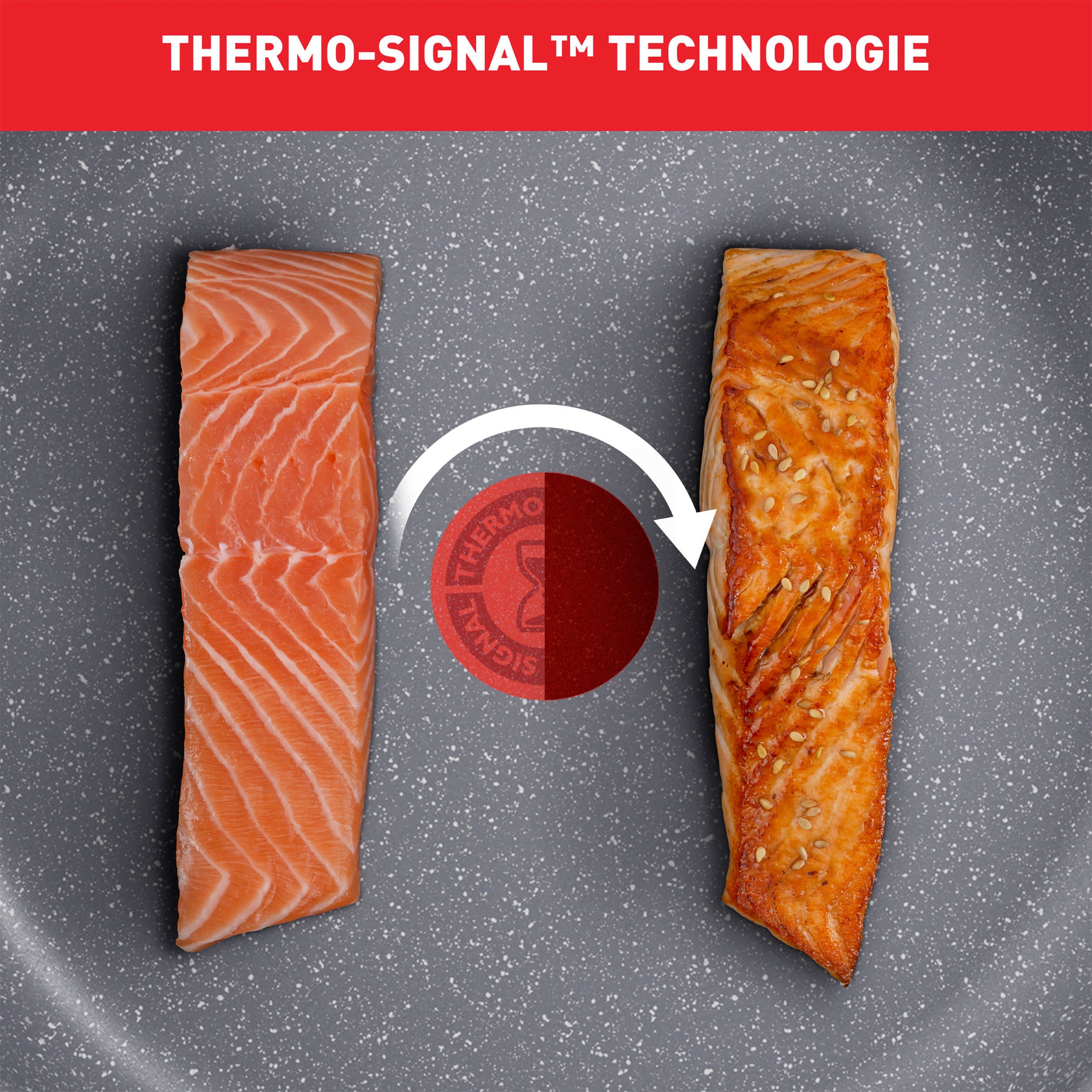 Tefal Pfannen-Set »Healthy Chef«, Aluminium, (Set, 2 tlg., je 1 Pfanne Ø 24 und 28 cm), Mineralia+ Antihaftversiegelung, Thermo-Signal, Induktion