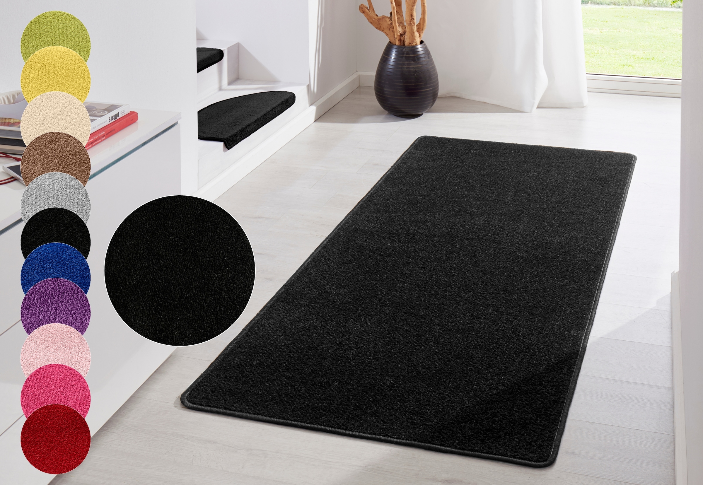 HANSE Home Teppich »Fancy« rechteckig 7 mm Höhe Kurzflor, Läufer, uni, geke günstig online kaufen