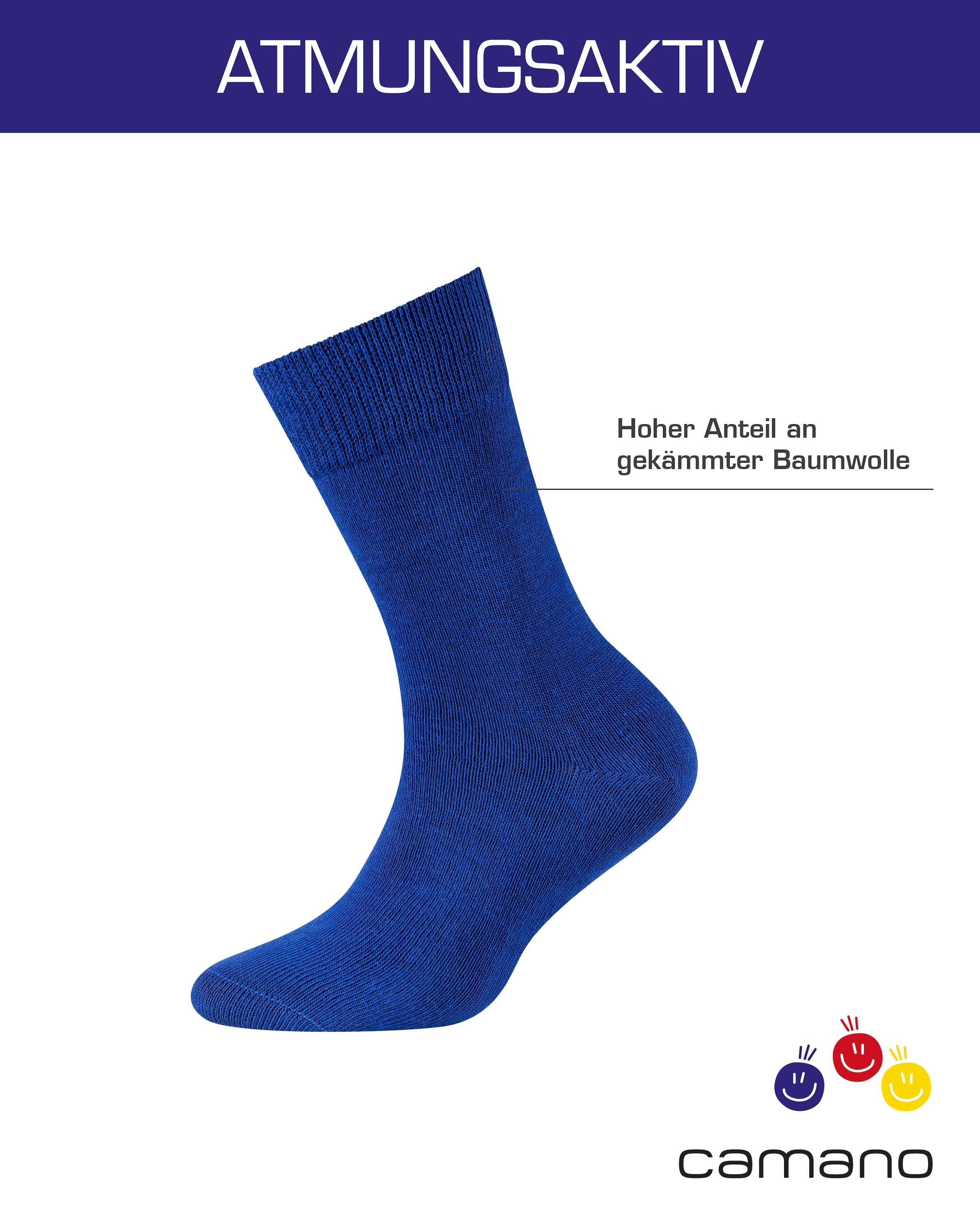 Camano Socken »ca-soft« 6 Paar,  mit Komfortbund und gepolsterten Zehen-/Fersenbereich