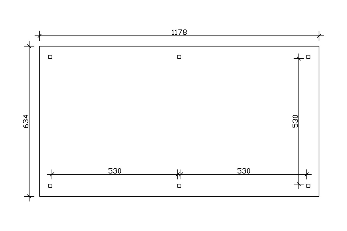 Skanholz Doppelcarport »Taunus«, 530 cm, dunkelgrau