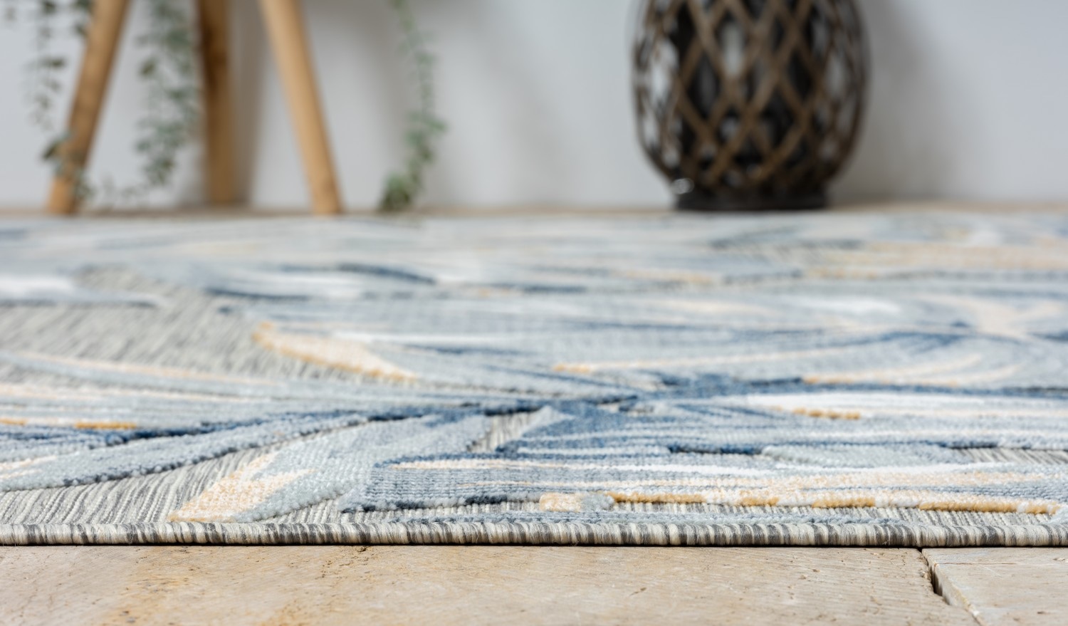 Myflair Möbel & Accessoires Teppich »Sol Lagerräumung«, rechteckig, 8 mm Höhe, Blätter Motiv, Hoch-Tief Effekt, Outdoor geeignet, Balkon, Terrasse