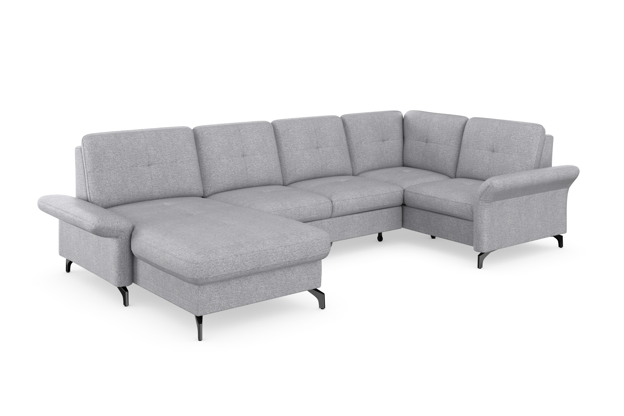 Places of Style Wohnlandschaft »Calando U-Form«, wahlweise mit Bettfunktion, Bettkasten und Armteilfunktion