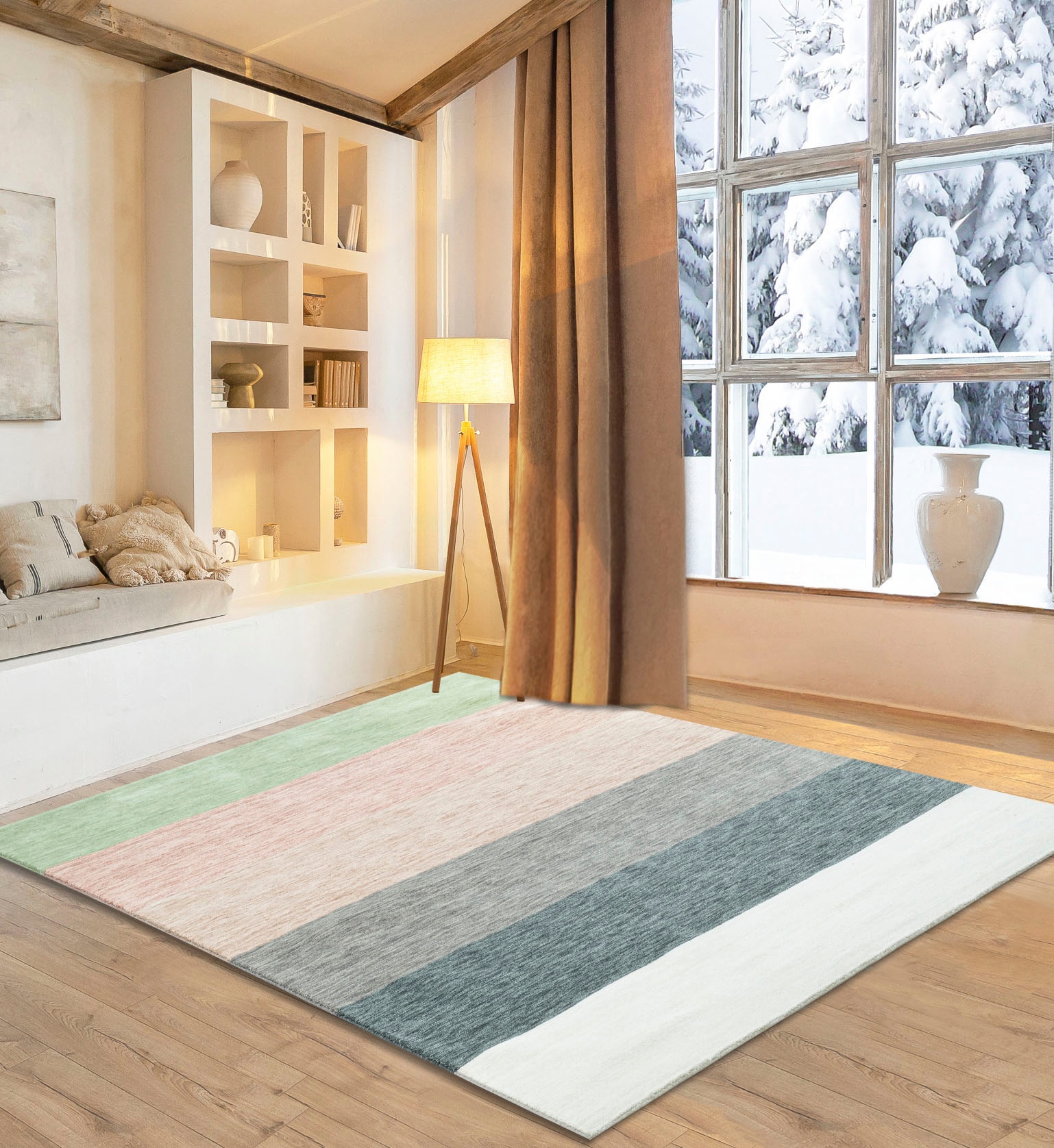 OTTO home Wollteppich »Angern« rechteckig 13 mm Höhe Handweb Teppich, gestr günstig online kaufen