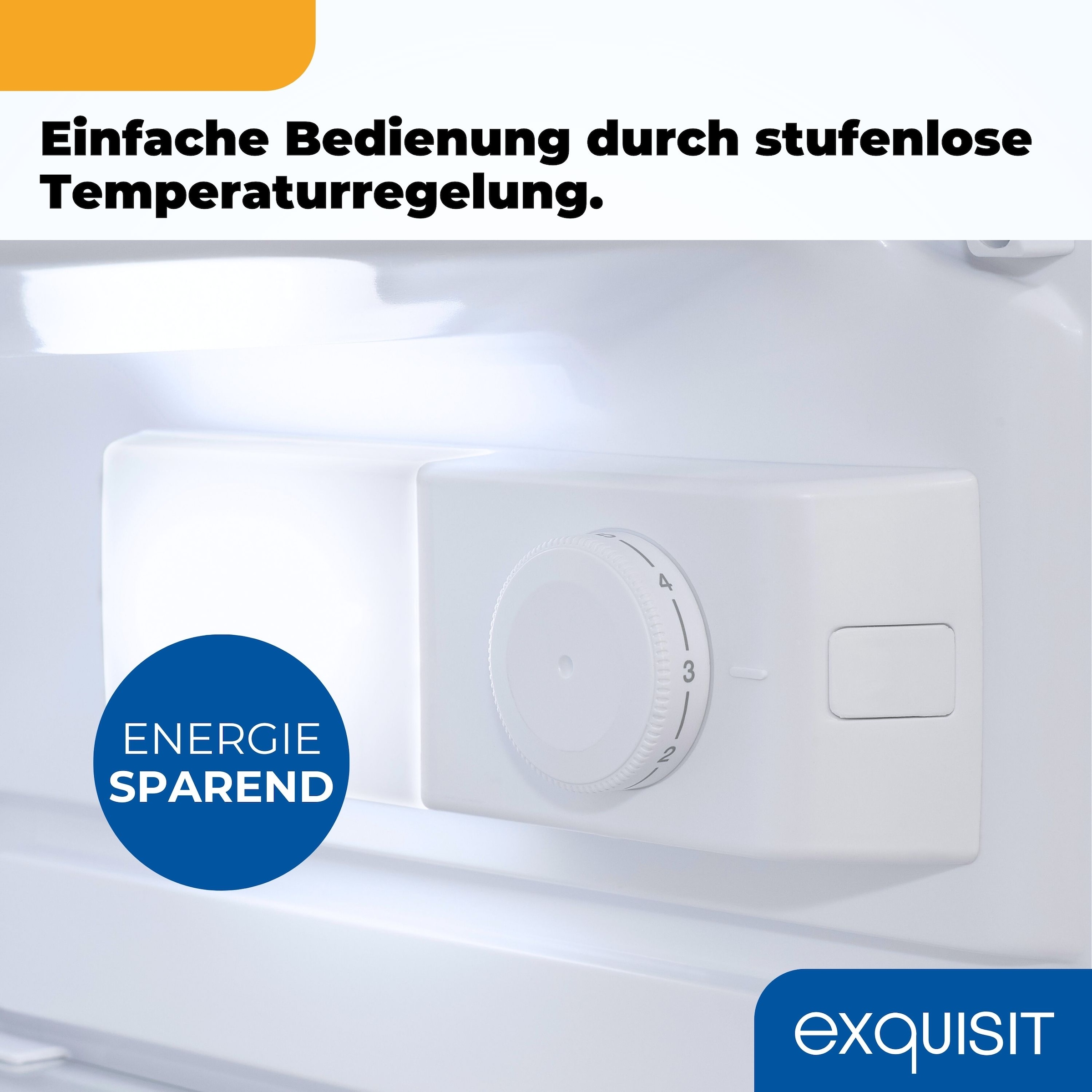 exquisit Kühlschrank »KS16-4-HE-040C inoxlook«, geräumiges 4-Sterne-Gefrierfach