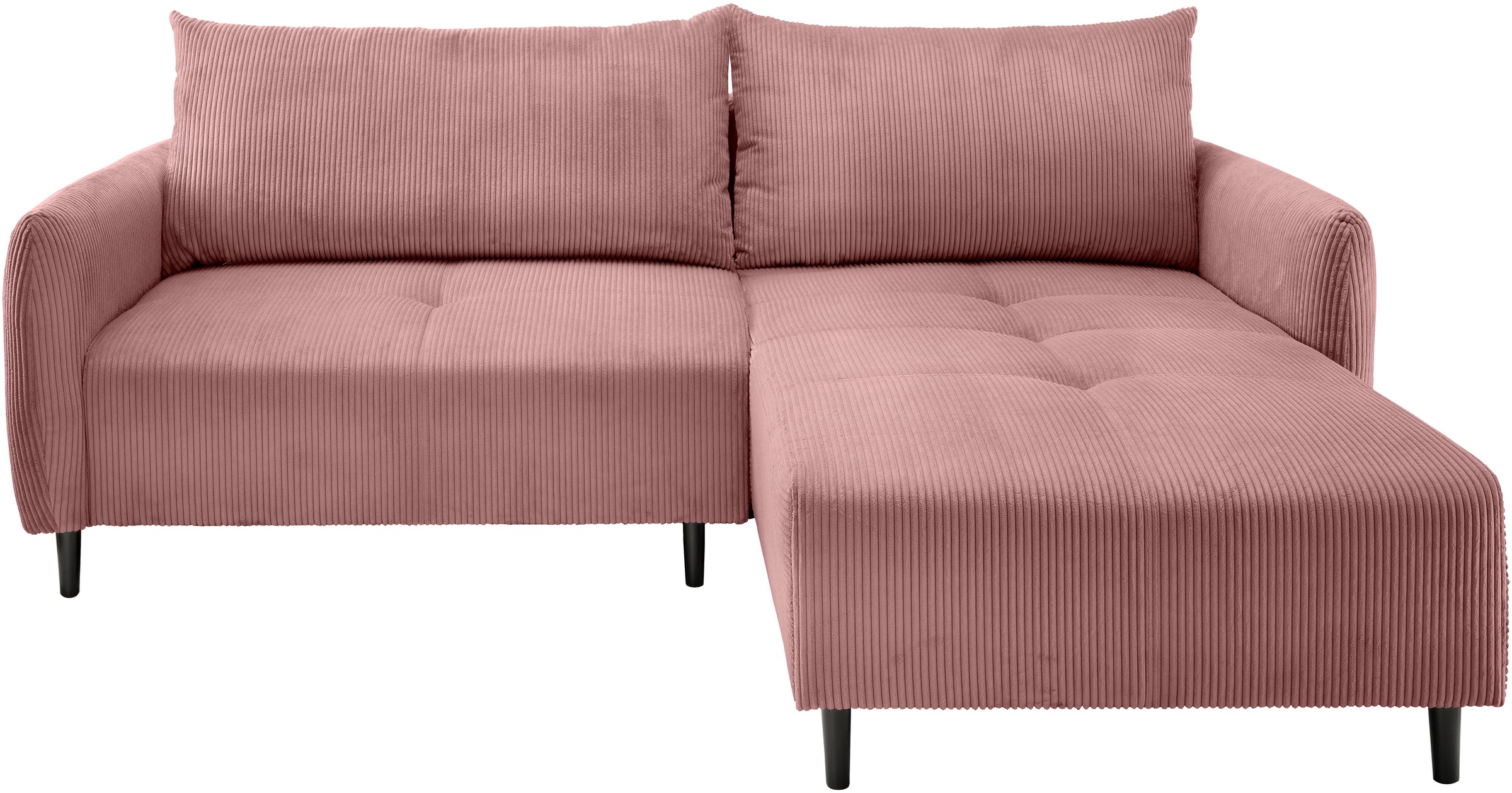 INOSIGN Ecksofa »Mara, L-Form, aktueller Cord Bezug und tolle Farben, schmale Armlehnen«, whlw. mit Bettfunktion,Recamiere links/rechts montierbar, Breite 238cm