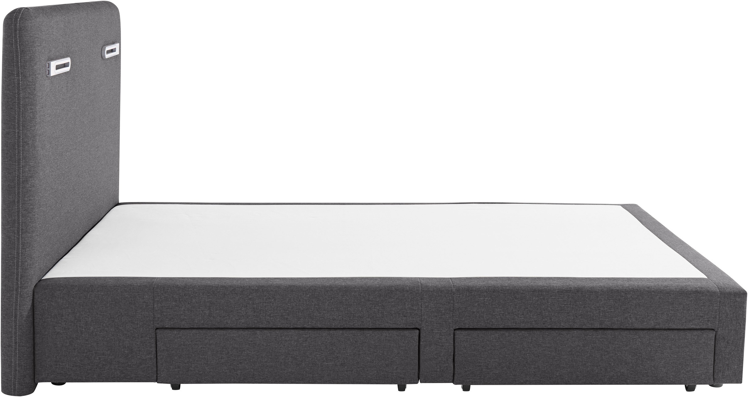 INOSIGN Boxbett »Luan«, Schubkästen, LED-Beleuchtung und Topper, in Breite 120 cm und 180 cm