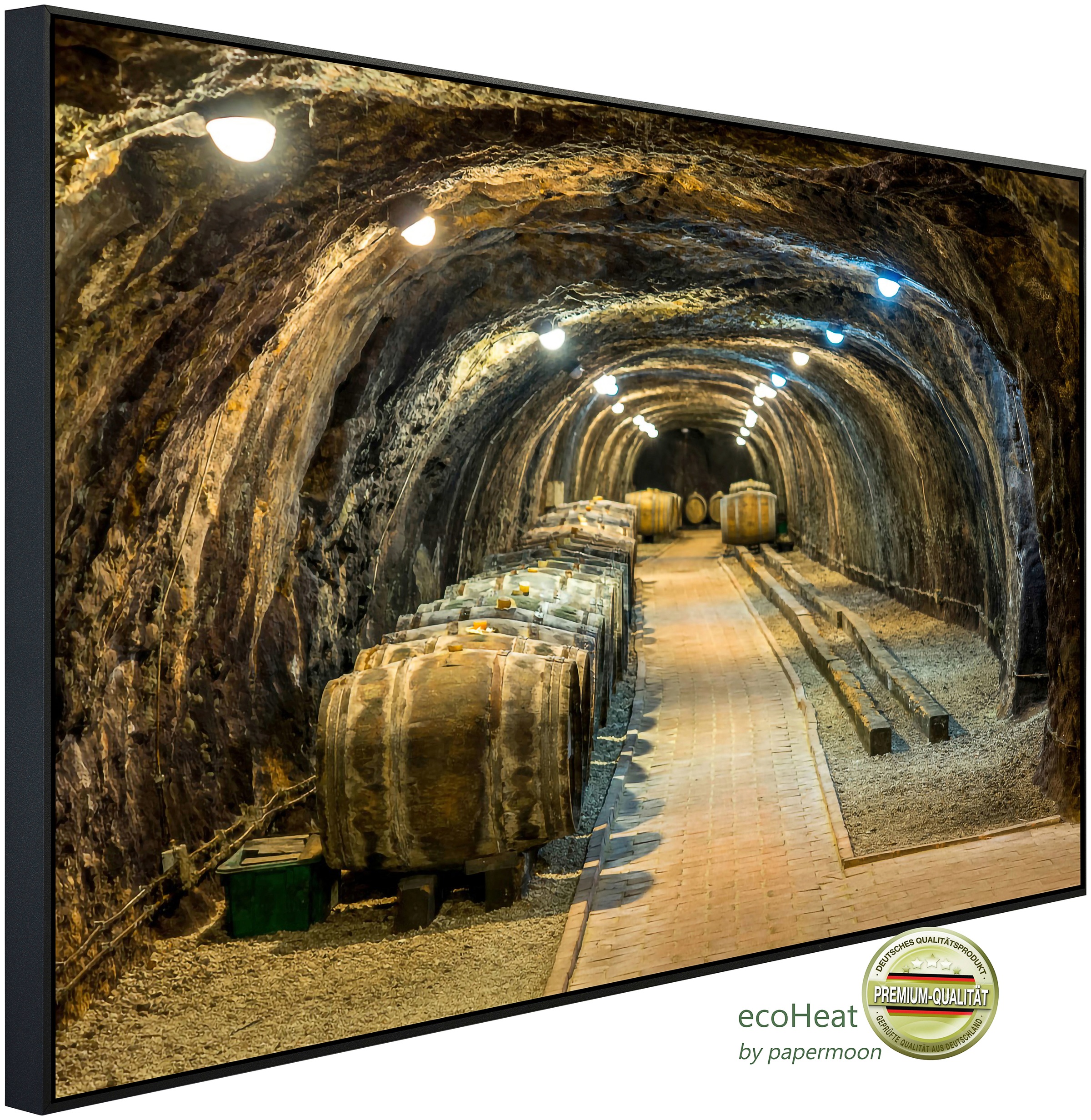 Papermoon Infrarotheizung »Tunnel mit Fässern«, sehr angenehme Strahlungswä günstig online kaufen