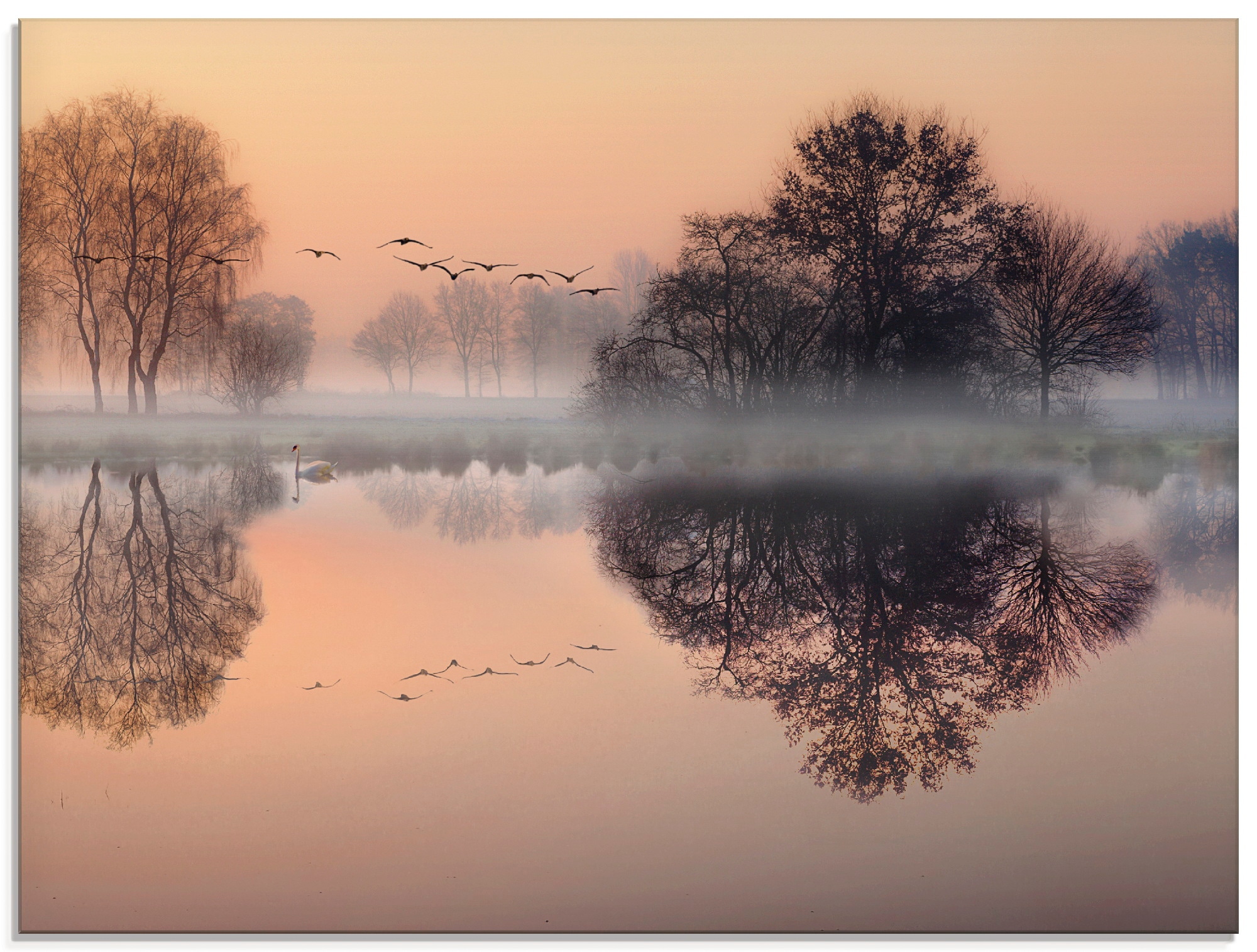 Artland Glasbild »Früh morgens am See....«, Gewässer, (1 St.), in verschiedenen Größen