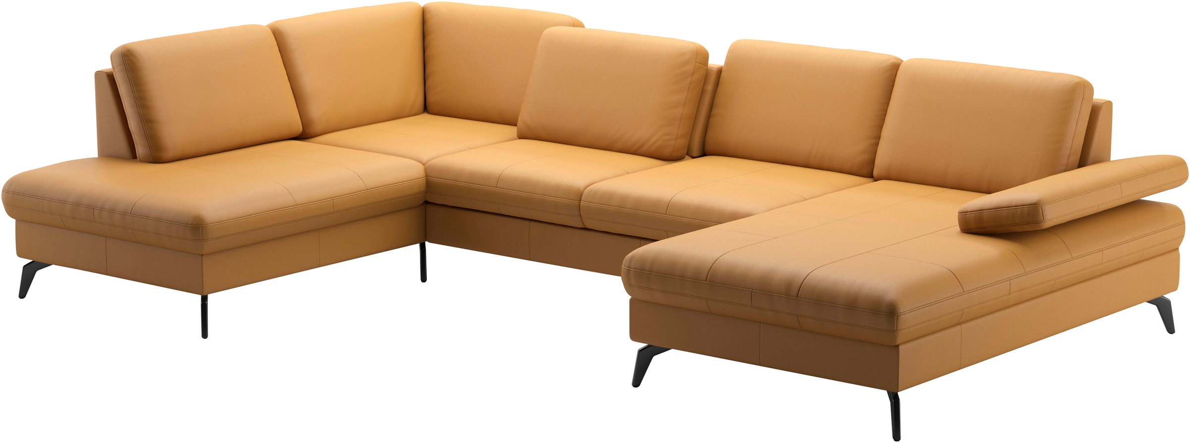 sit&more Wohnlandschaft »Morris U-Form, inkl. Sitztiefenverstellung«, wahlweise mit Armteilverstellung, Bettfunktion & Bettkasten