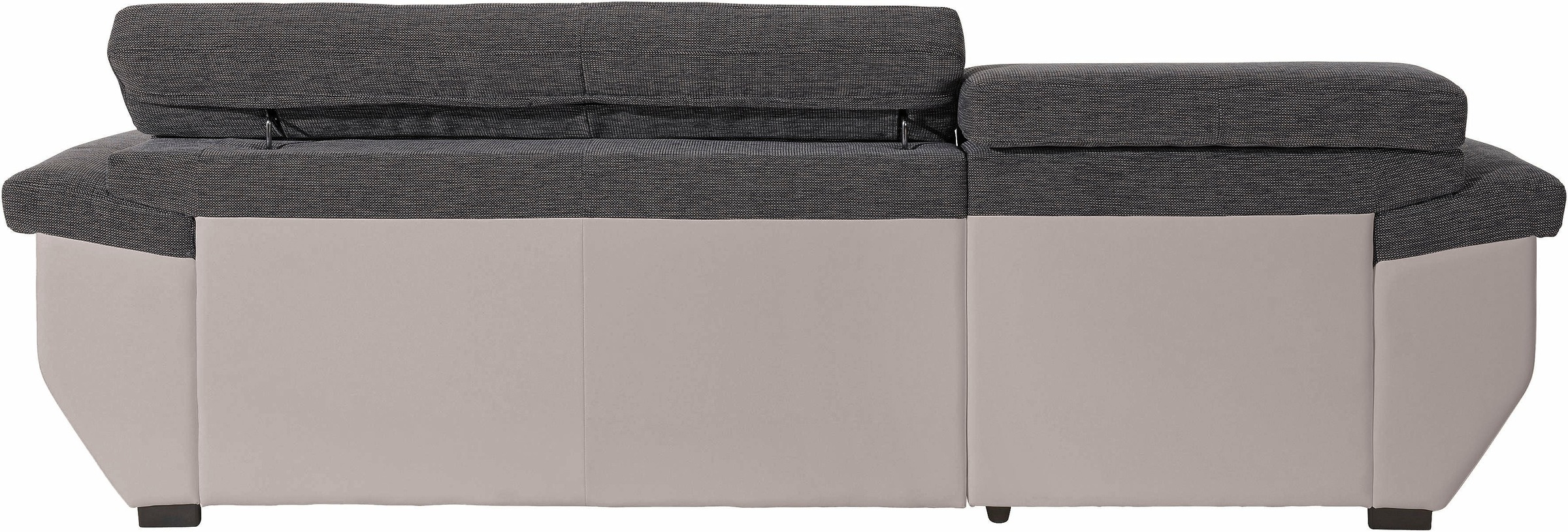 COTTA Polstergarnitur »Speedway L-Form«, (Set), Set bestehend aus: Ecksofa mit Kopfteilverstellung & Hocker