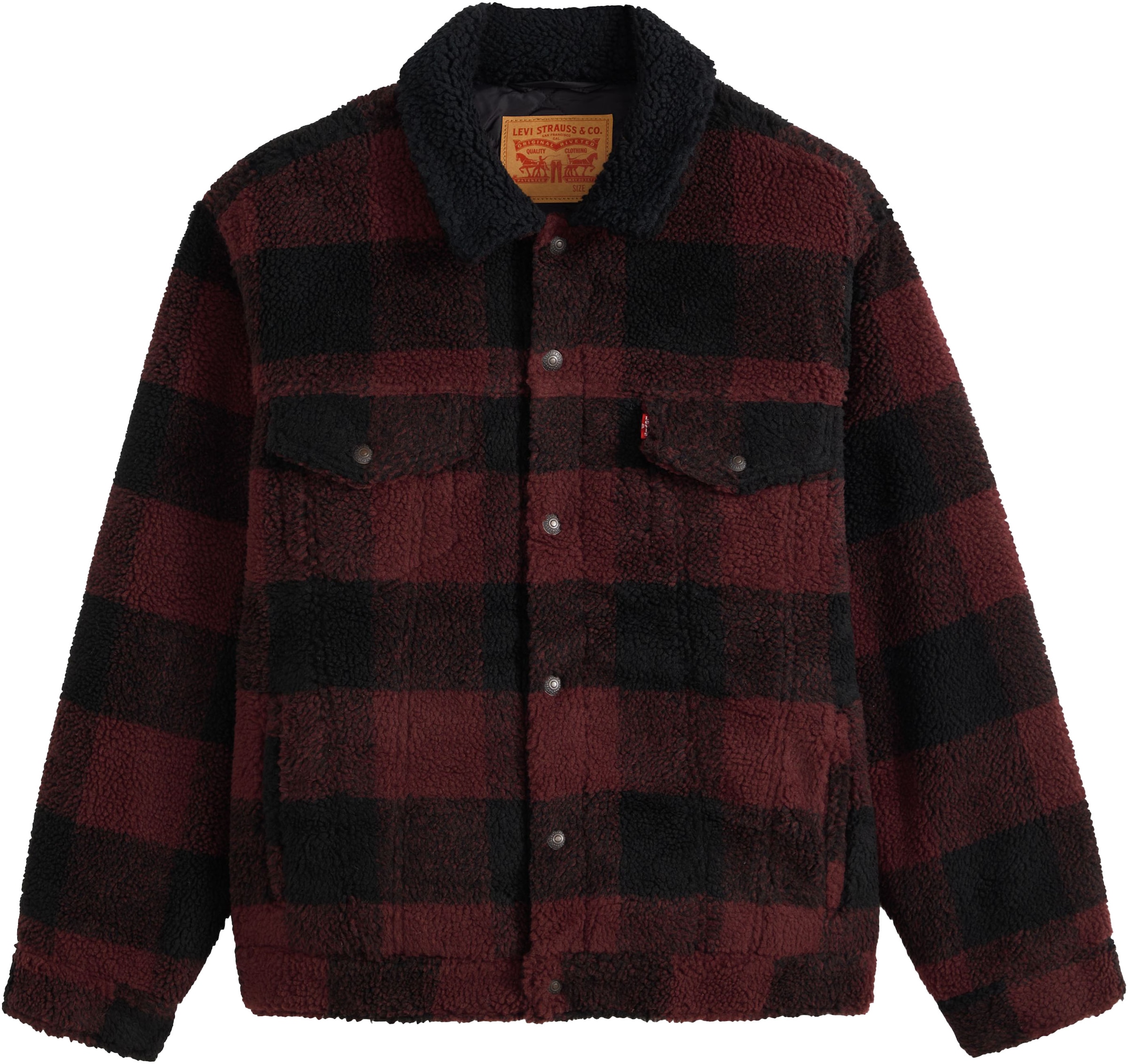 Levi's® Fleecejacke »TYPE 3 EXT SHERPA TRUCKER« Druckknopfverschluss, seitliche Eingrifftaschen