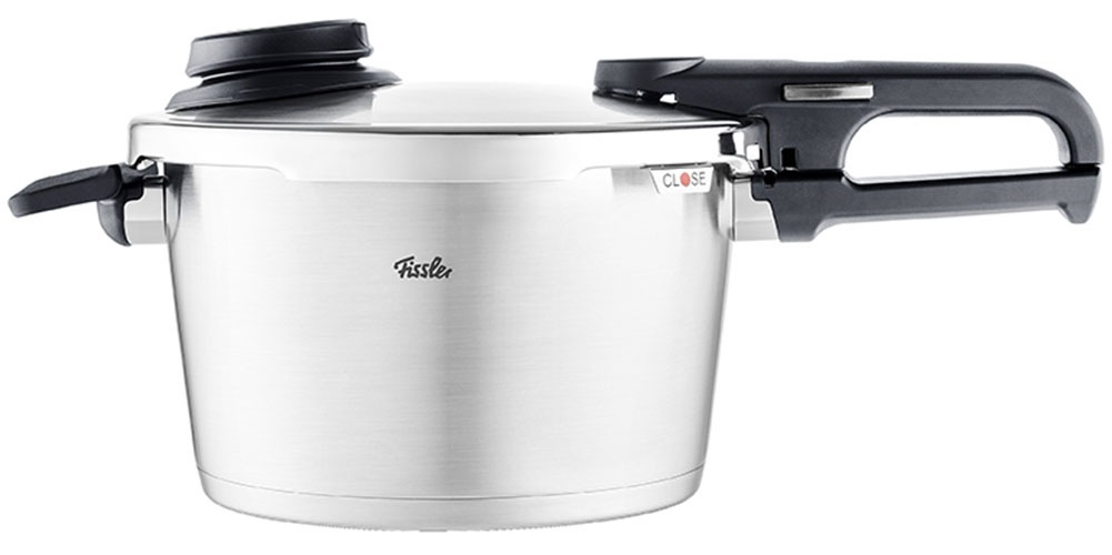 Fissler Schnellkochtopf »vitavit® premium Edelstahl Schnellkochtopf 4,5 L, Ø 22 cm«, Edelstahl 18/10, (3 tlg.), Verriegelungsanzeige, Einstellbares Abdampfen, Einstellbare Kochstufen