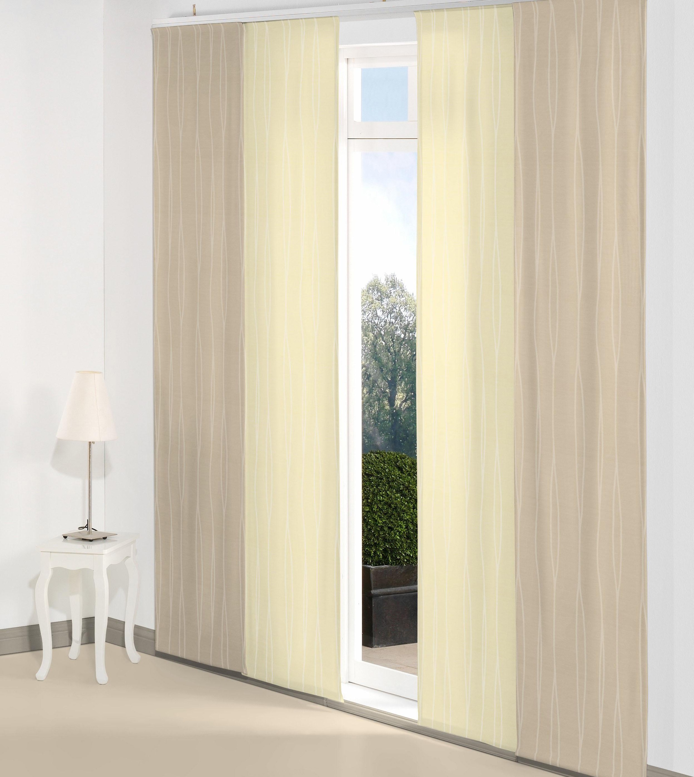 Wirth Schiebegardine »LANGWASSER« Klettband 1 Stk. tlg. inkl. Beschwerungsstange