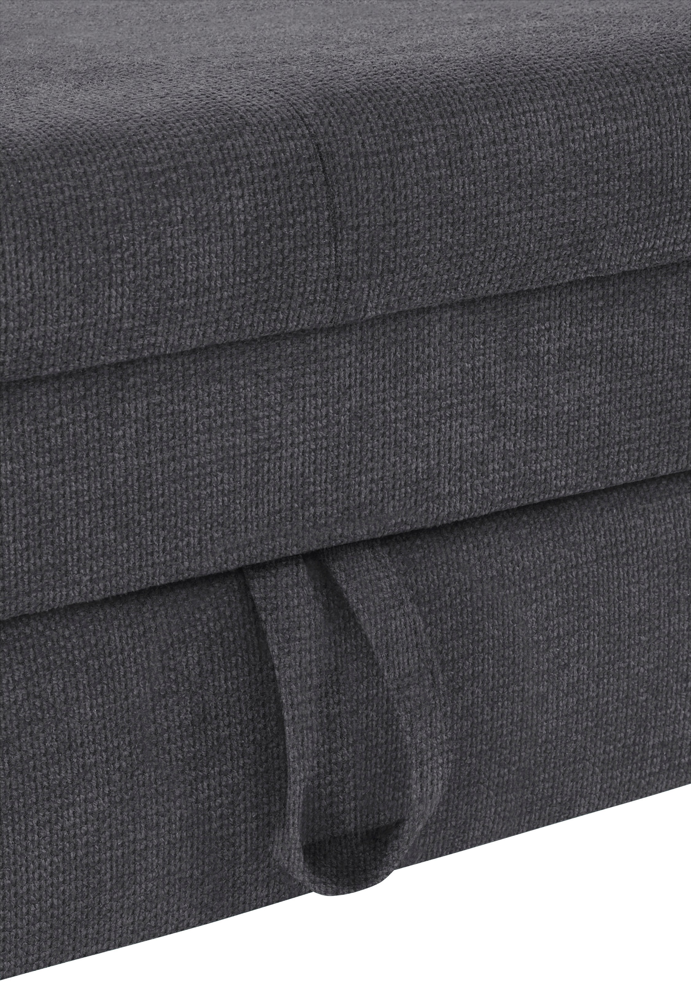 COTTA Ecksofa »Mia L-Form mit 3 Zierkissen«, wahlweise mit Bettfunktion, Bettkasten, Beleuchtung & Wireless-Charger