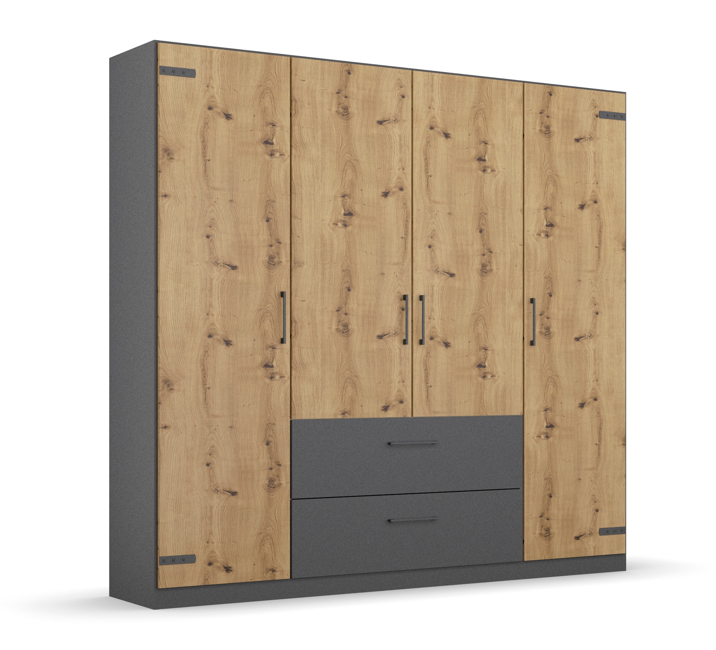 rauch Drehtürenschrank "Holmes" im Industrial Style, mit Schubkästen, mit o günstig online kaufen