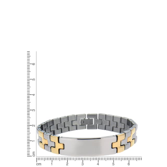 Firetti Edelstahlarmband »ID Armband mit Gravur, bicolor, ca. 12 mm breit«  bequem kaufen | Silberarmbänder