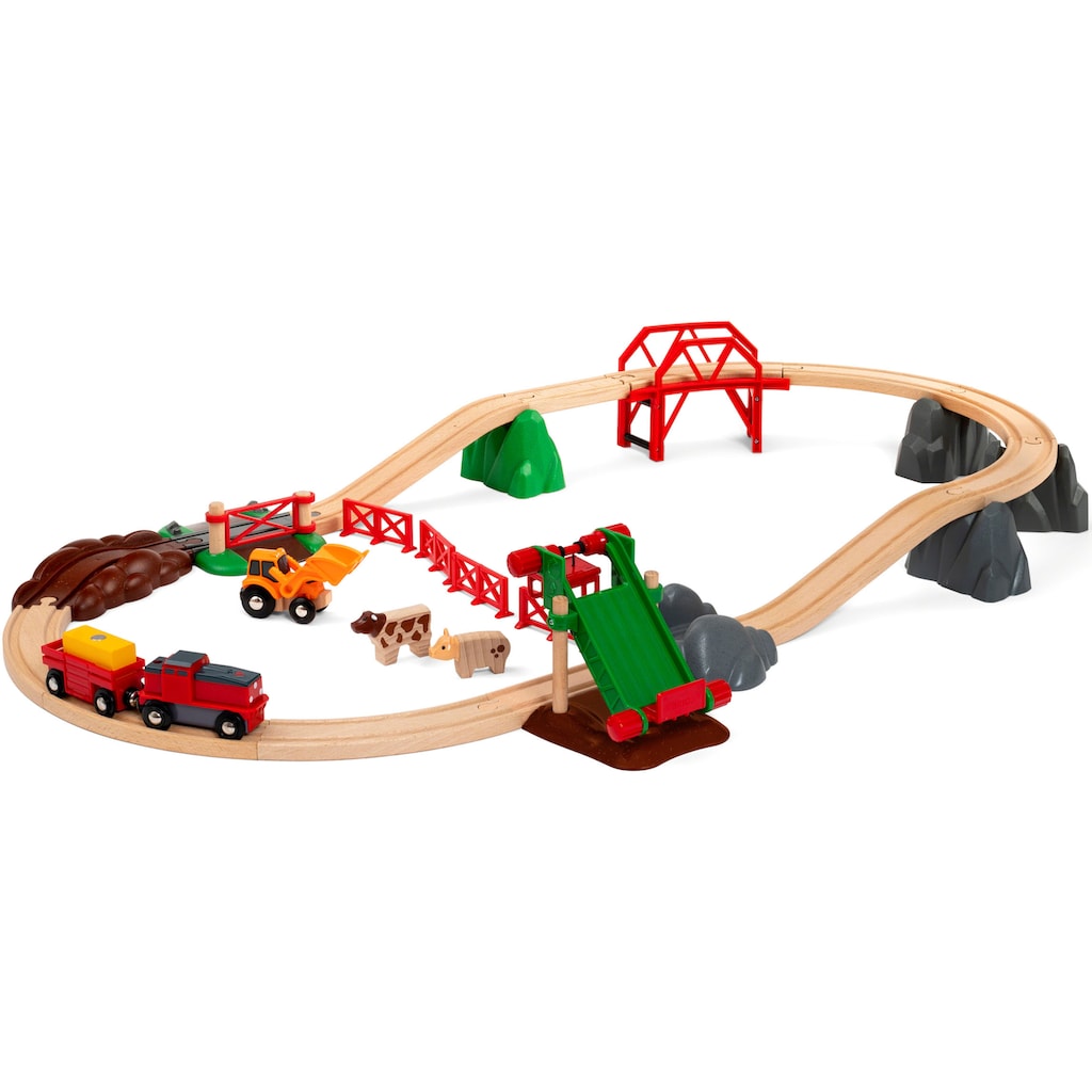 BRIO® Spielzeug-Eisenbahn »Großes Bahn Bauernhof-Set«, (30 tlg.)