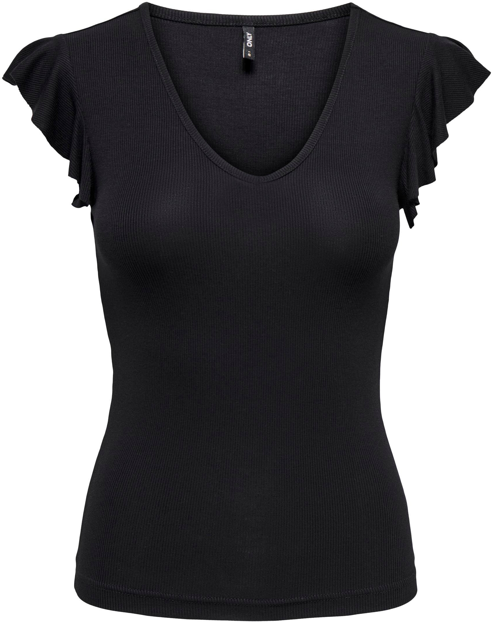 ONLY V-Shirt »ONLBELIA – V-Ausschnitt für femininen Sommerkomfort« Viskosemischung, regular fit, Rundhals