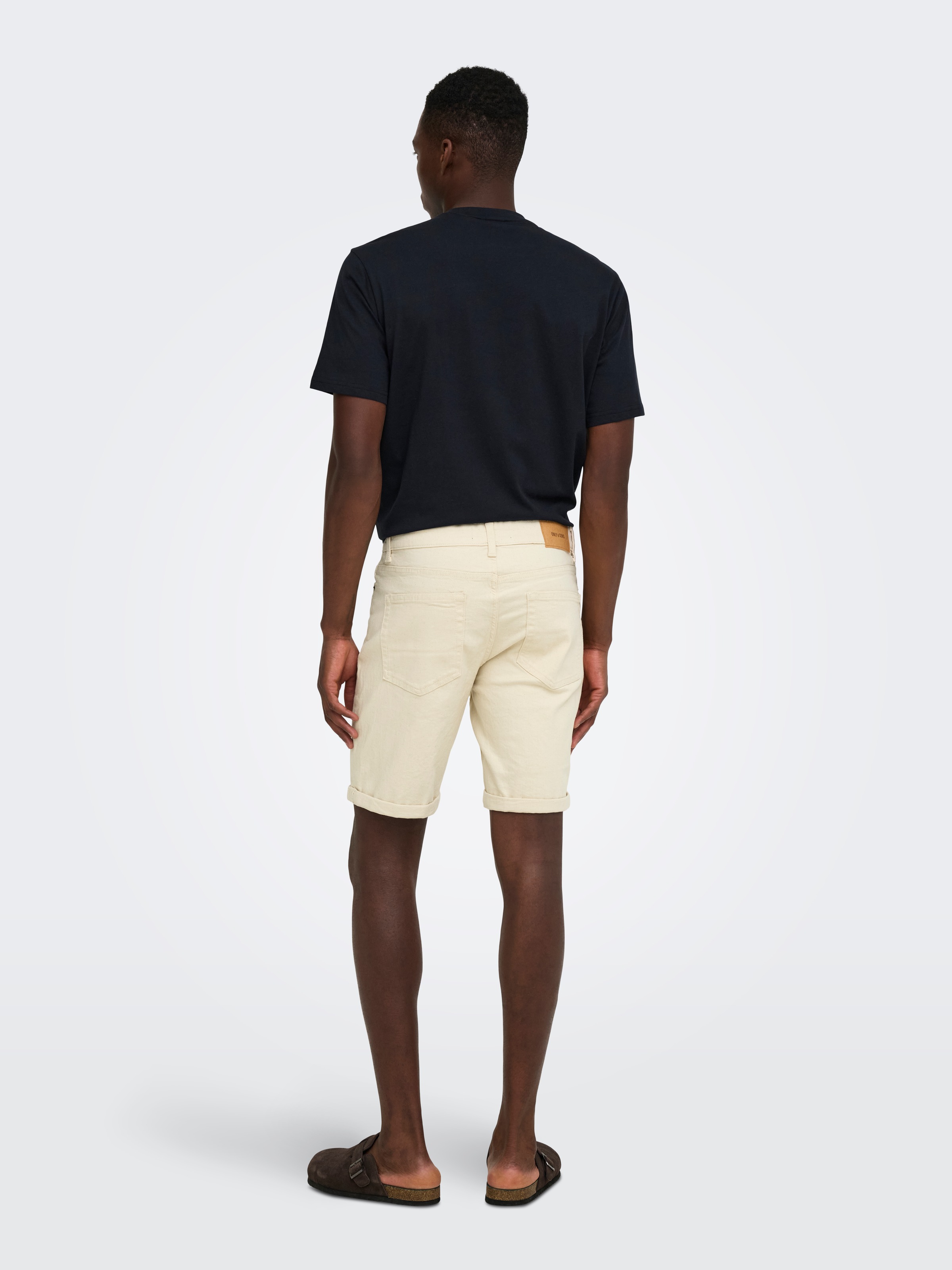 ONLY & SONS Jeansshorts »ONSPLY ECRU 9470 PIM DNM SHORTS NOOS« Baumwollmischung, regular fit