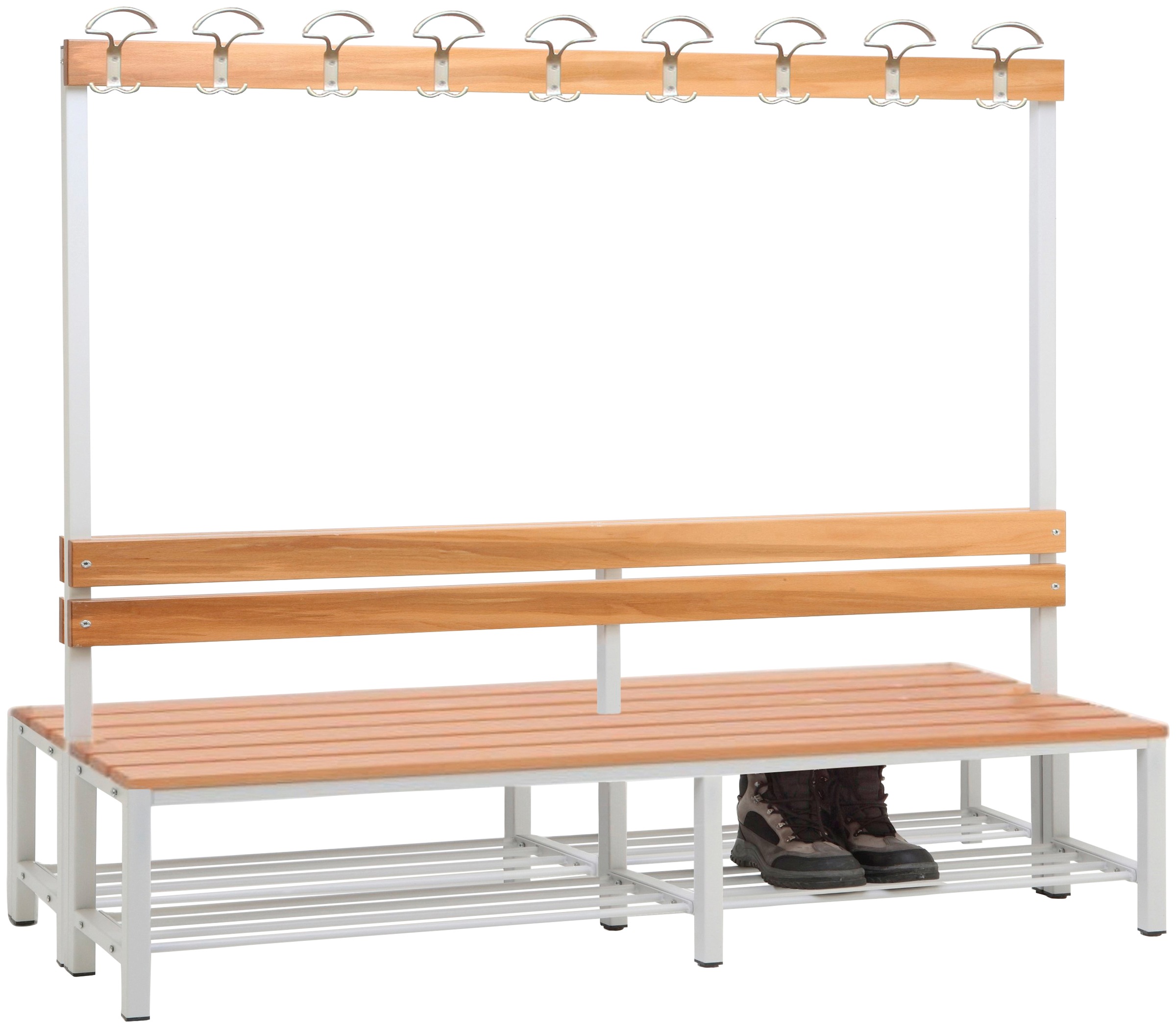 Sitzbank, grau/braun B/H/T: 200 cm x 170 cm x 60 cm