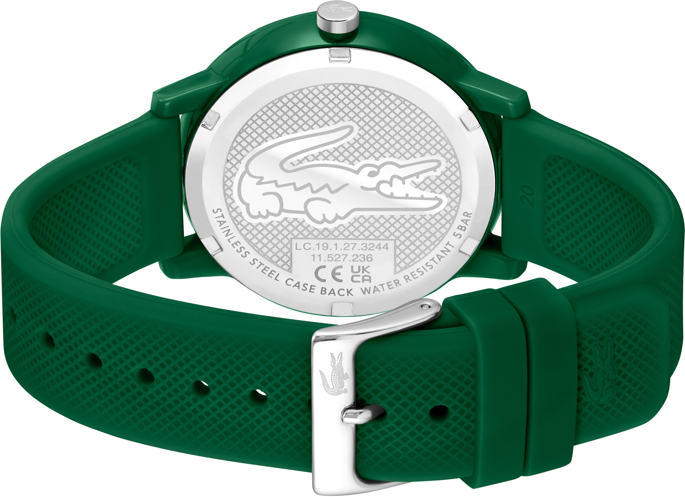 Lacoste Quarzuhr »LACOSTE.12.12«, Armbanduhr, Herrenuhr, Mineralglas, Silikonarmband